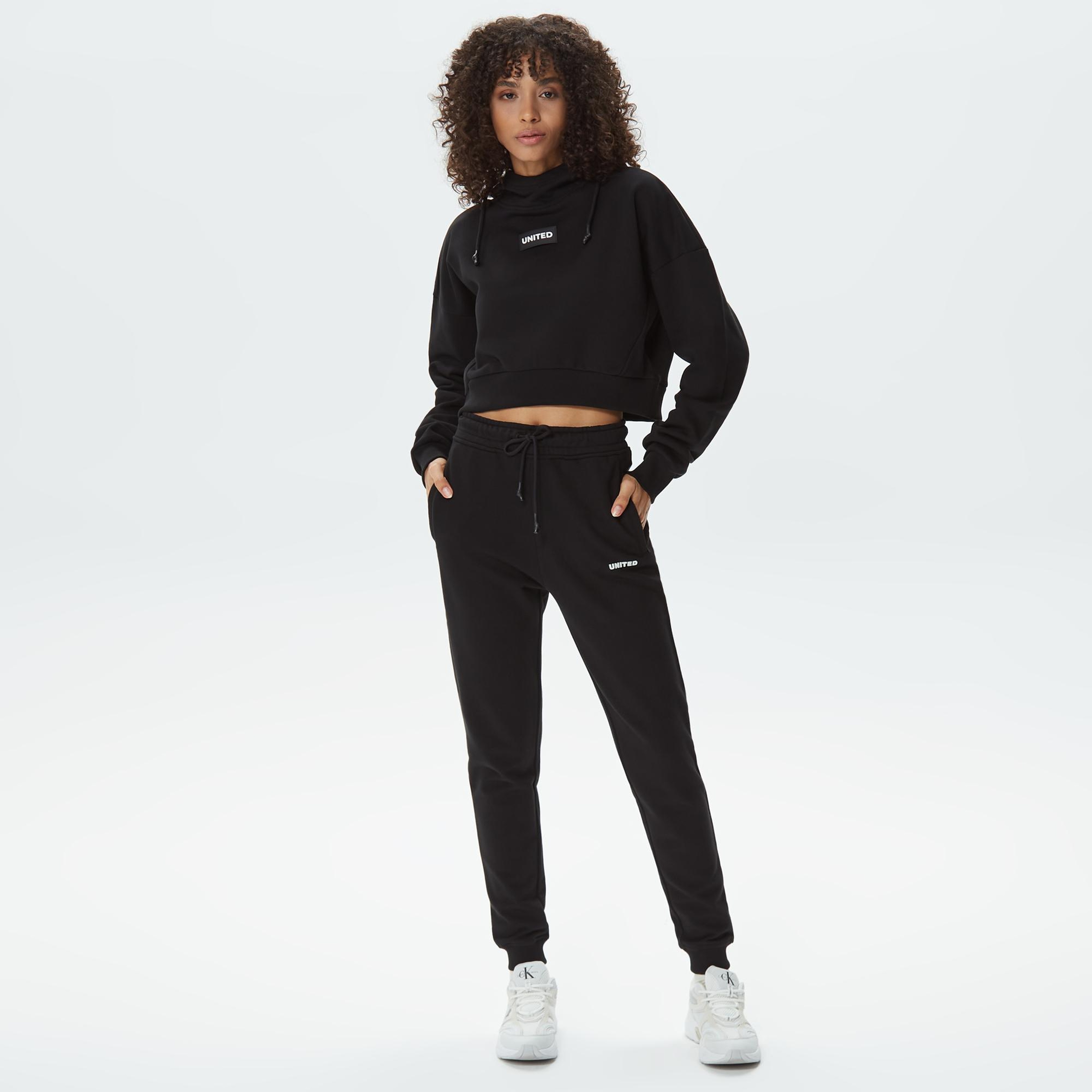 UNITED4 Kadın Siyah Sweatshirt
