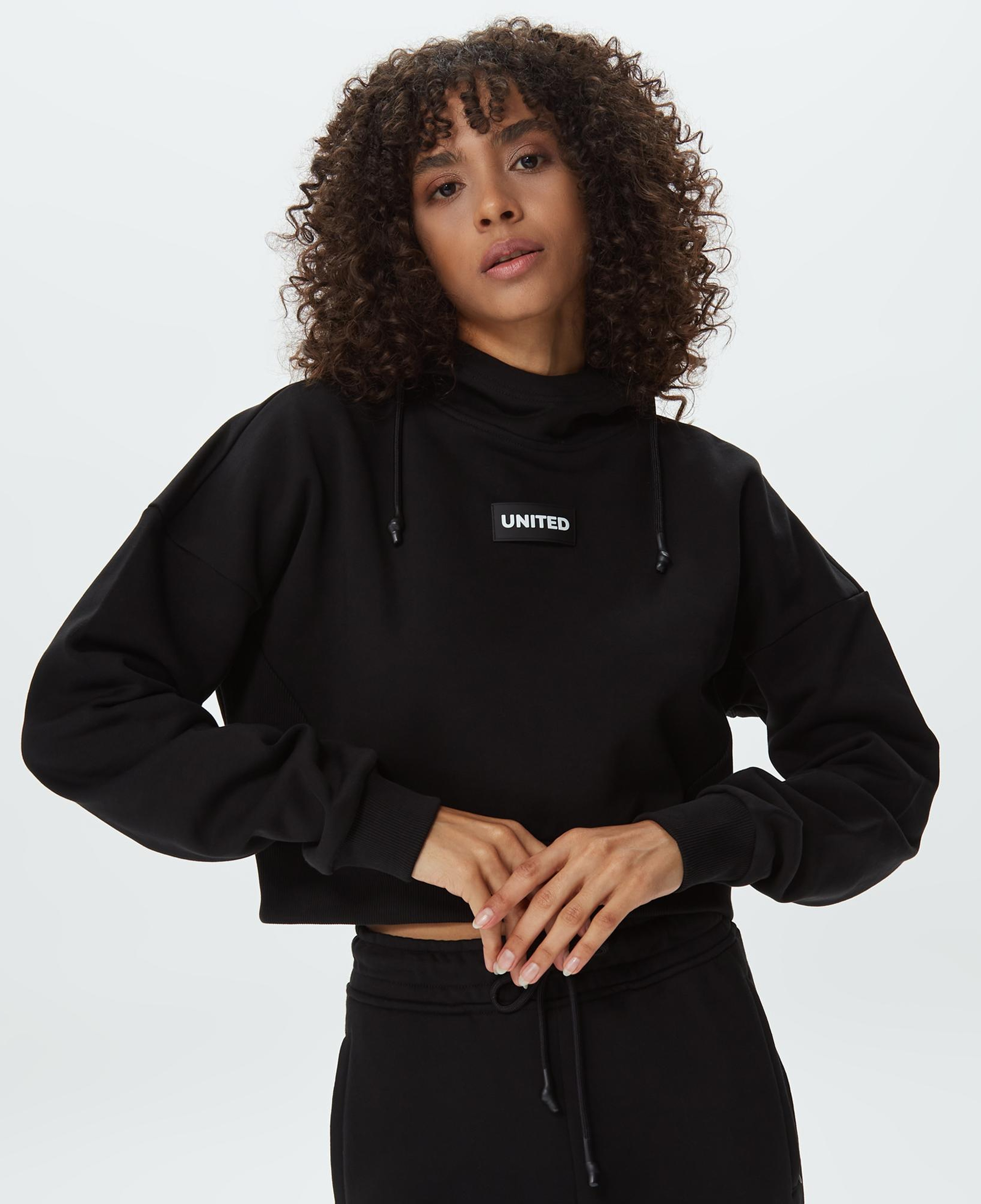 UNITED4 Kadın Siyah Sweatshirt