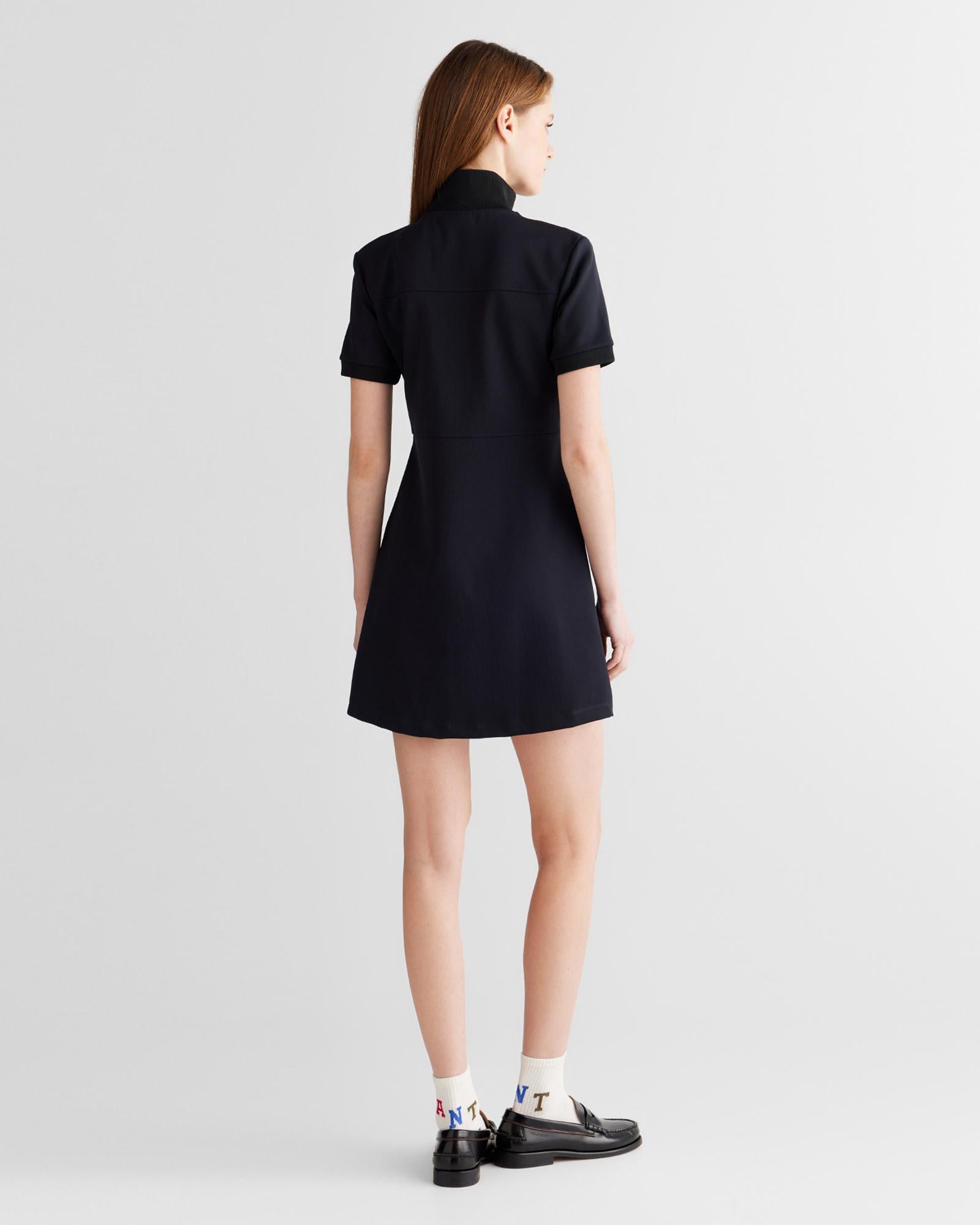 GANT Kadın Siyah Regular Fit Fermuarlı Elbise