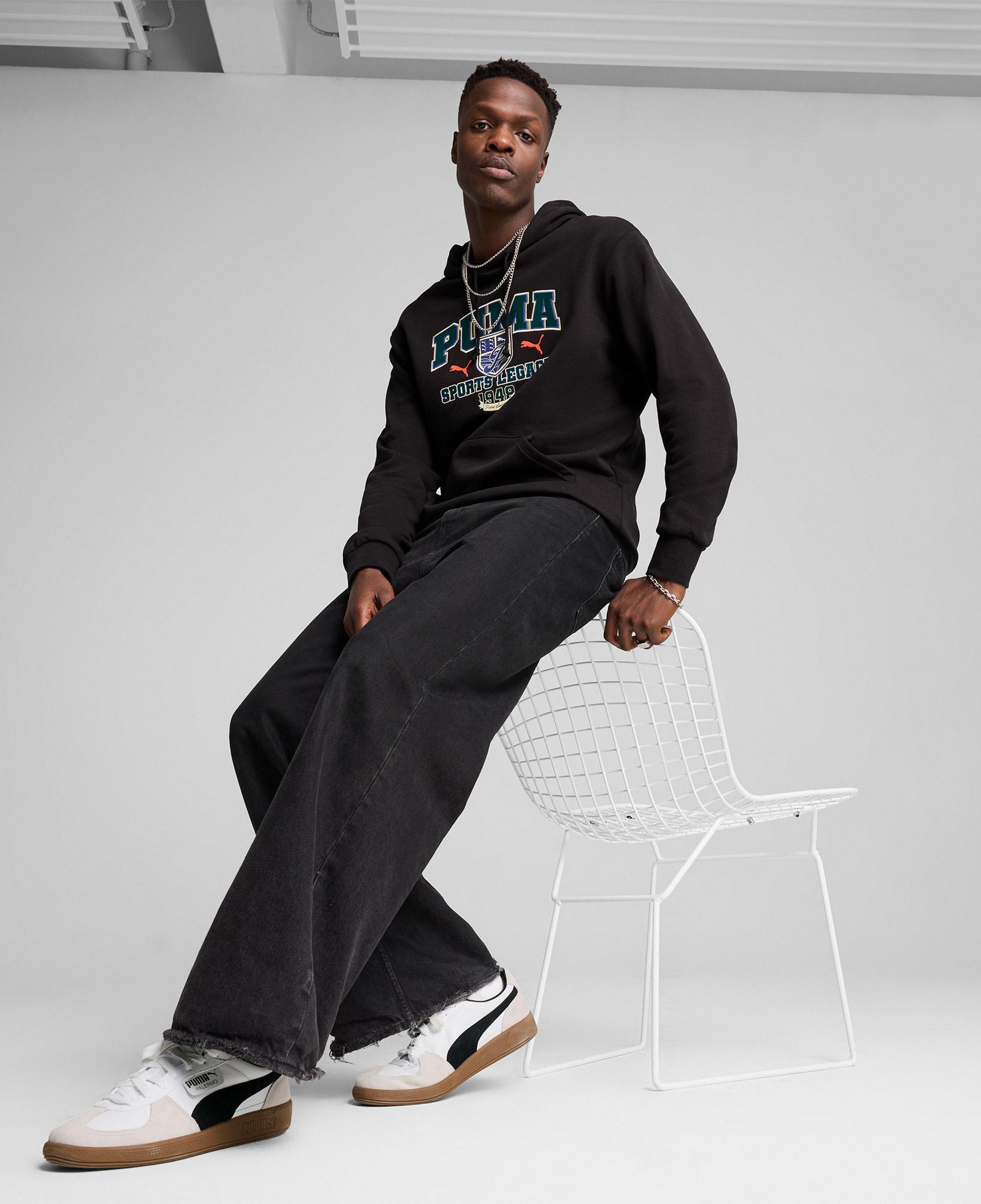 Puma Sports Legacy Graphic Erkek Siyah Sweatshirt