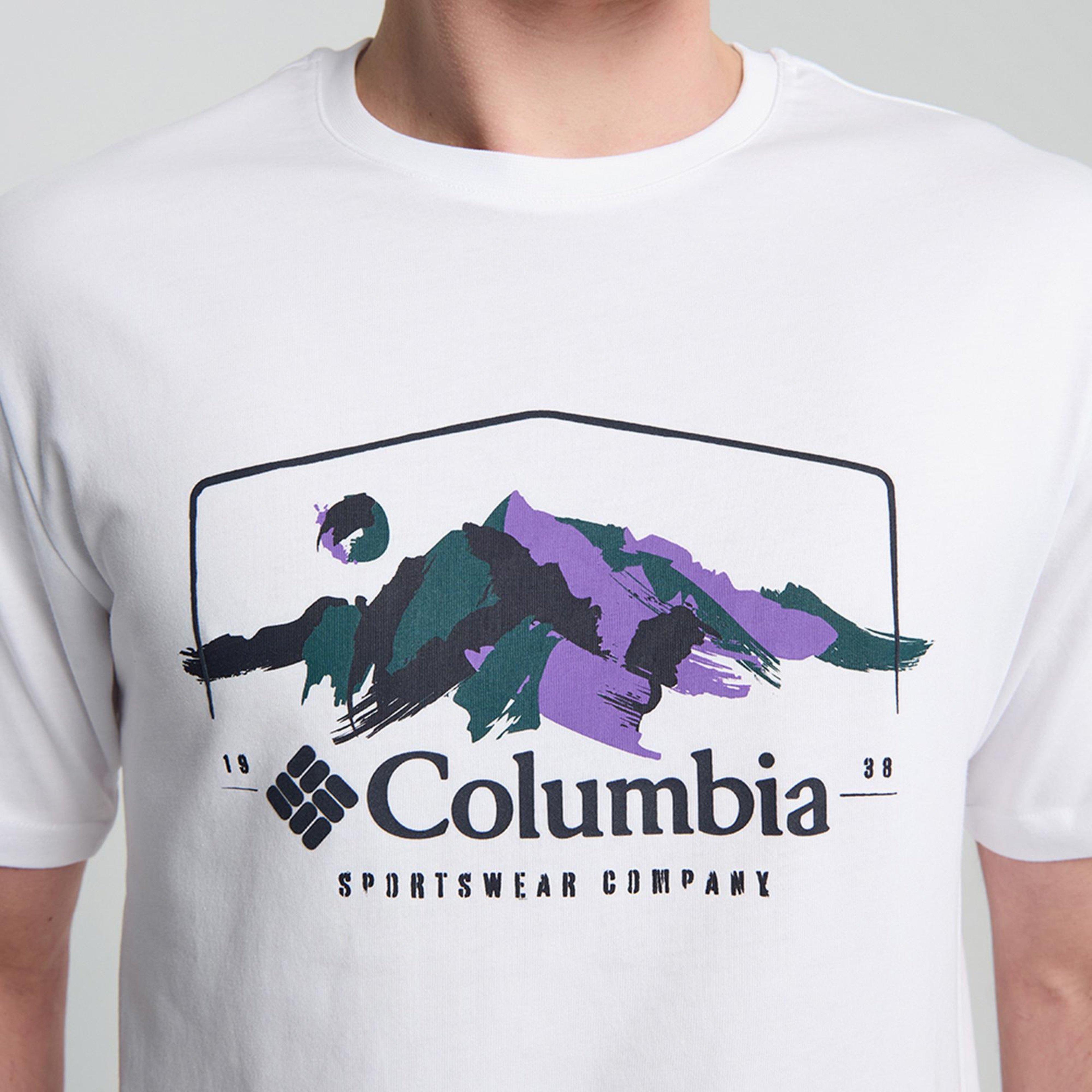Columbia Brush With Nature Erkek Beyaz T-Shirt