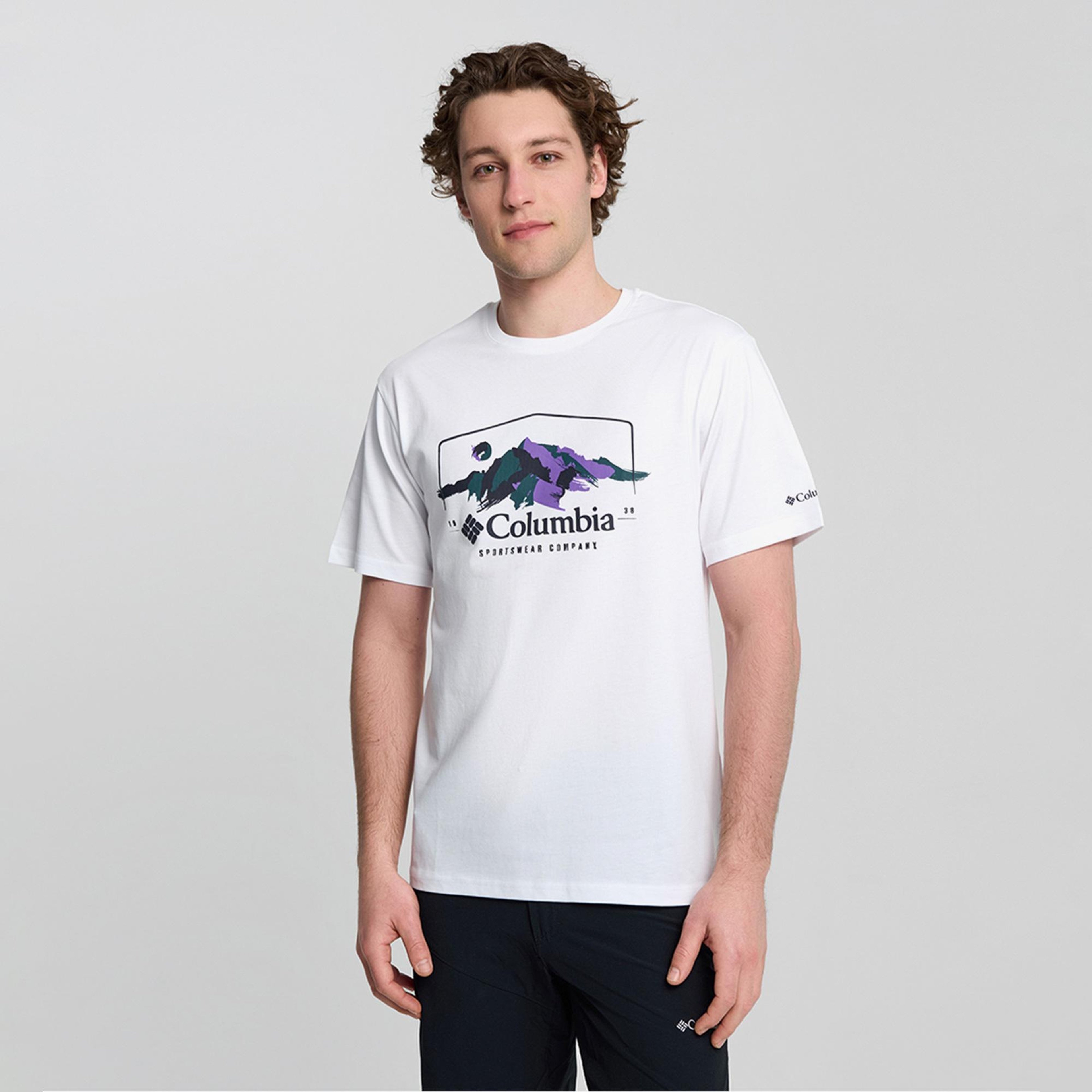 Columbia Brush With Nature Erkek Beyaz T-Shirt