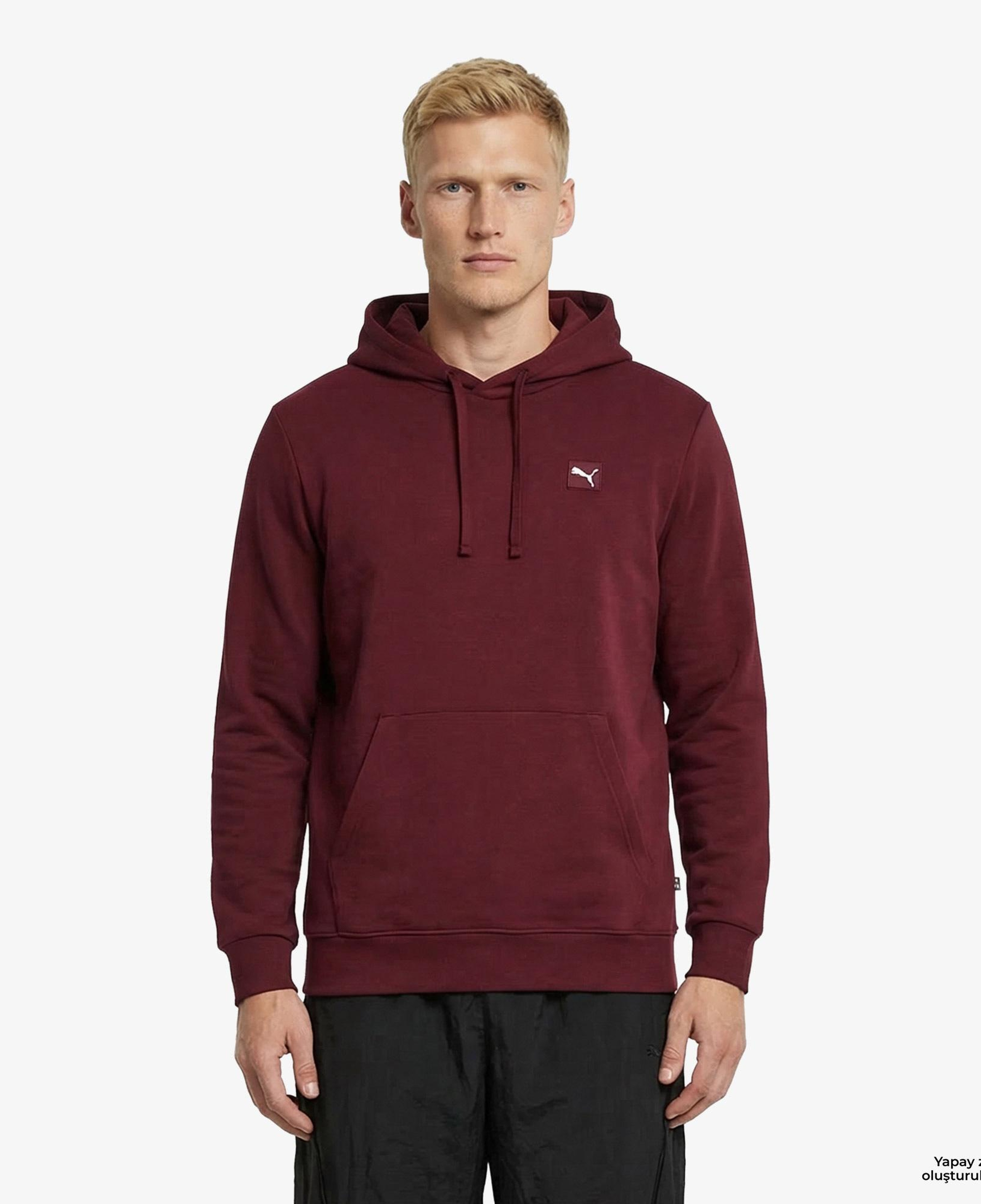Puma Essentials Elevated Erkek Kırmızı Sweatshirt