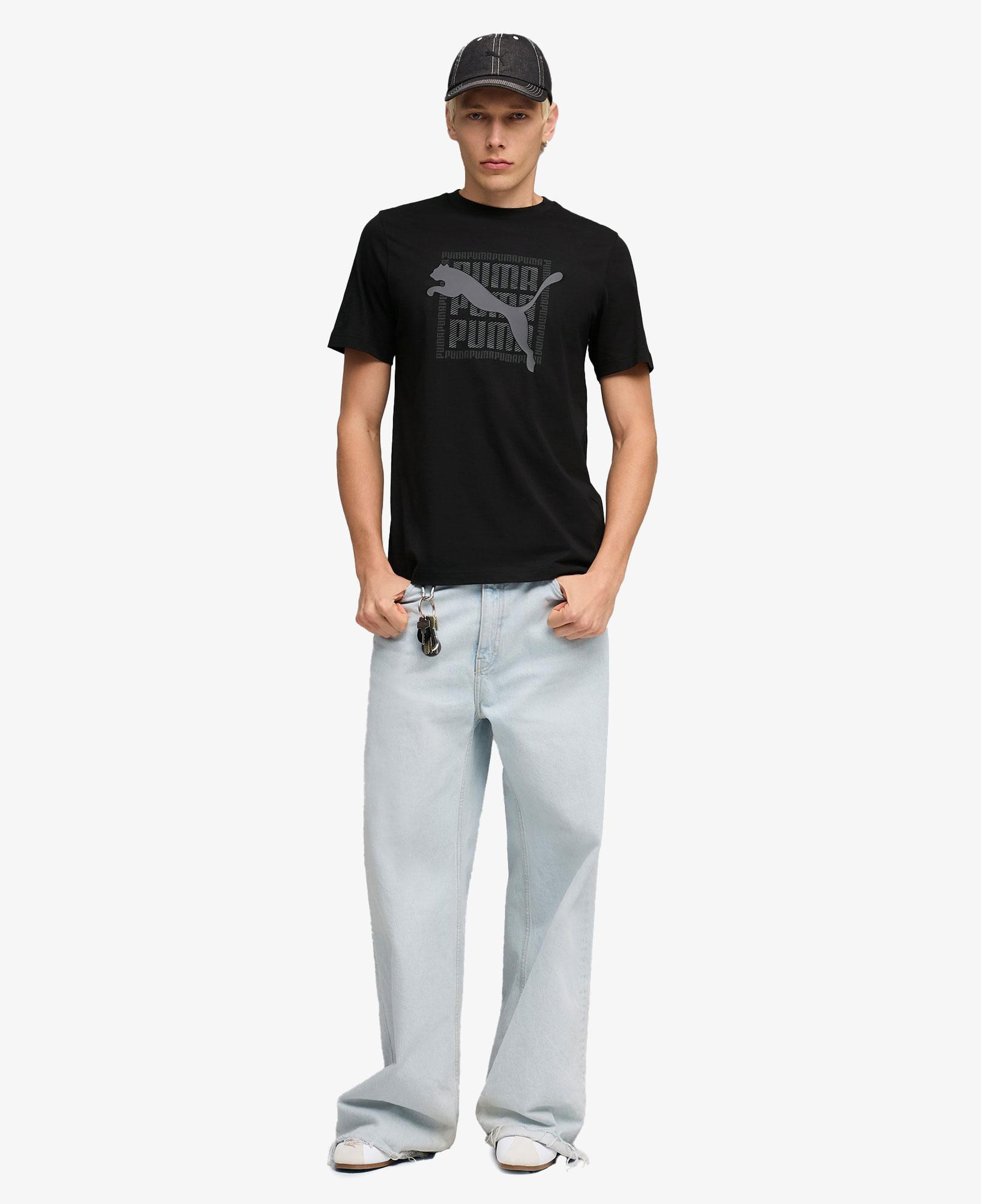 Puma Graphic  Erkek Siyah T-Shirt