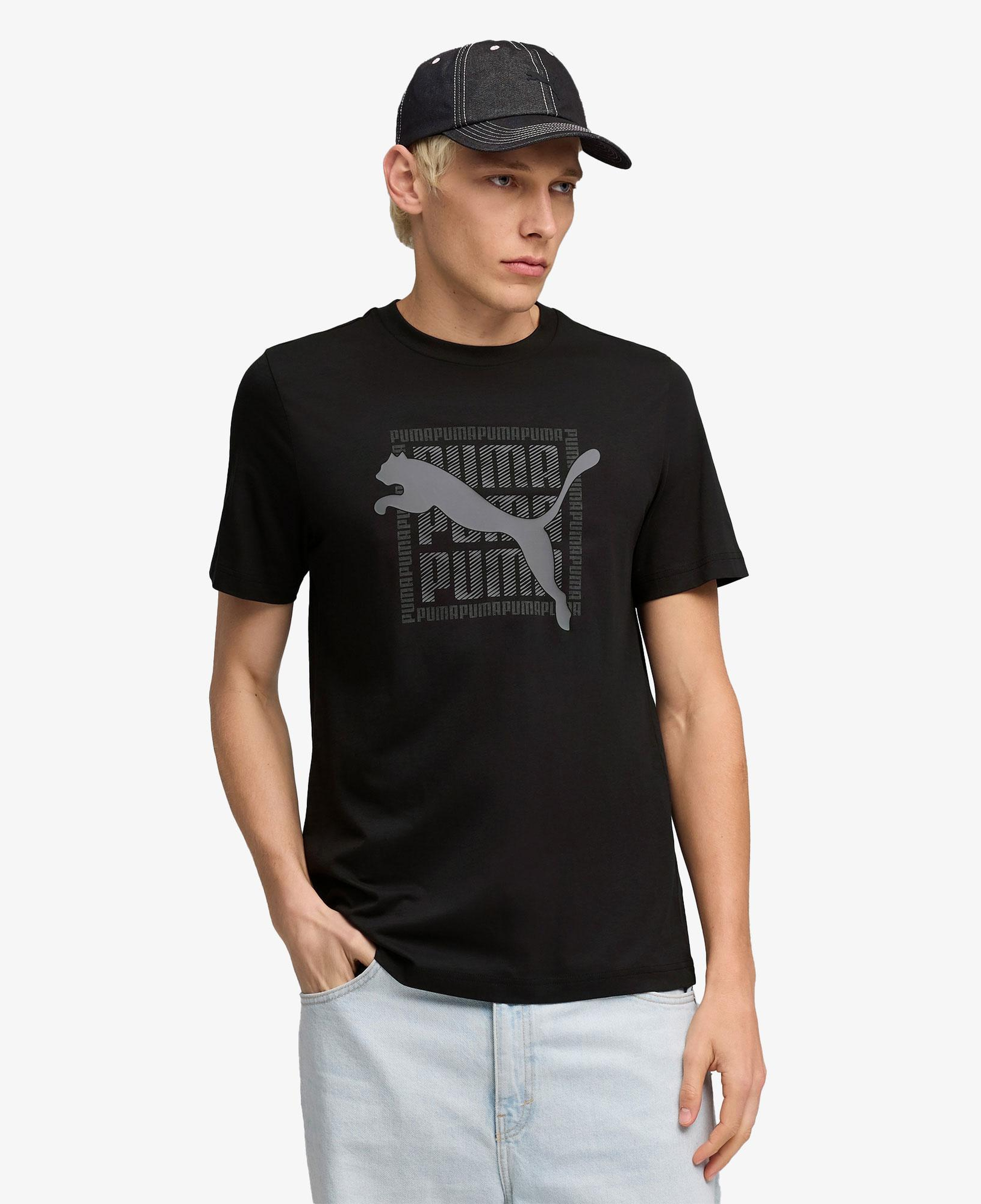 Puma Graphic  Erkek Siyah T-Shirt