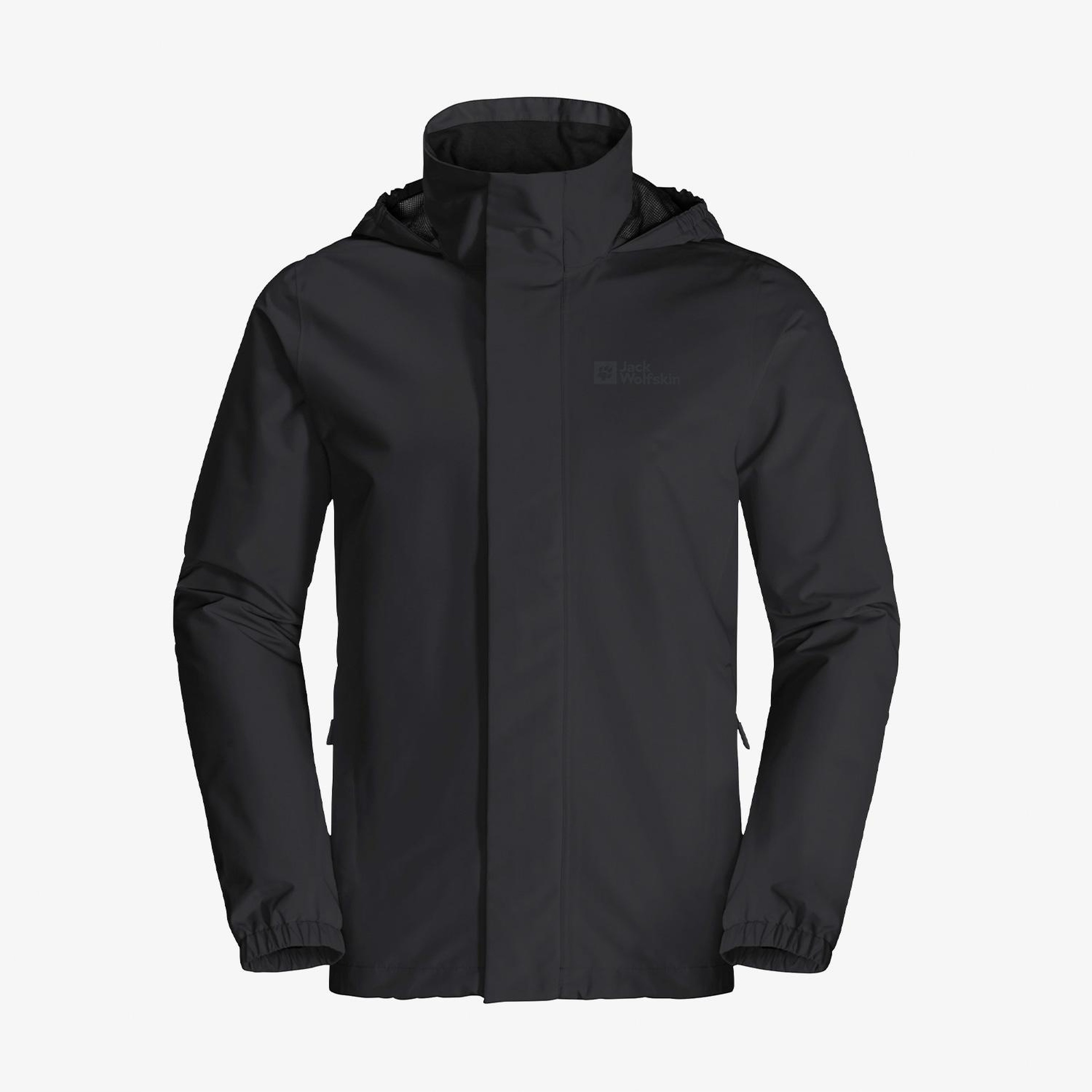 Jack Wolfskin Stormy Point 2L Erkek Siyah Su Geçirmez Mont