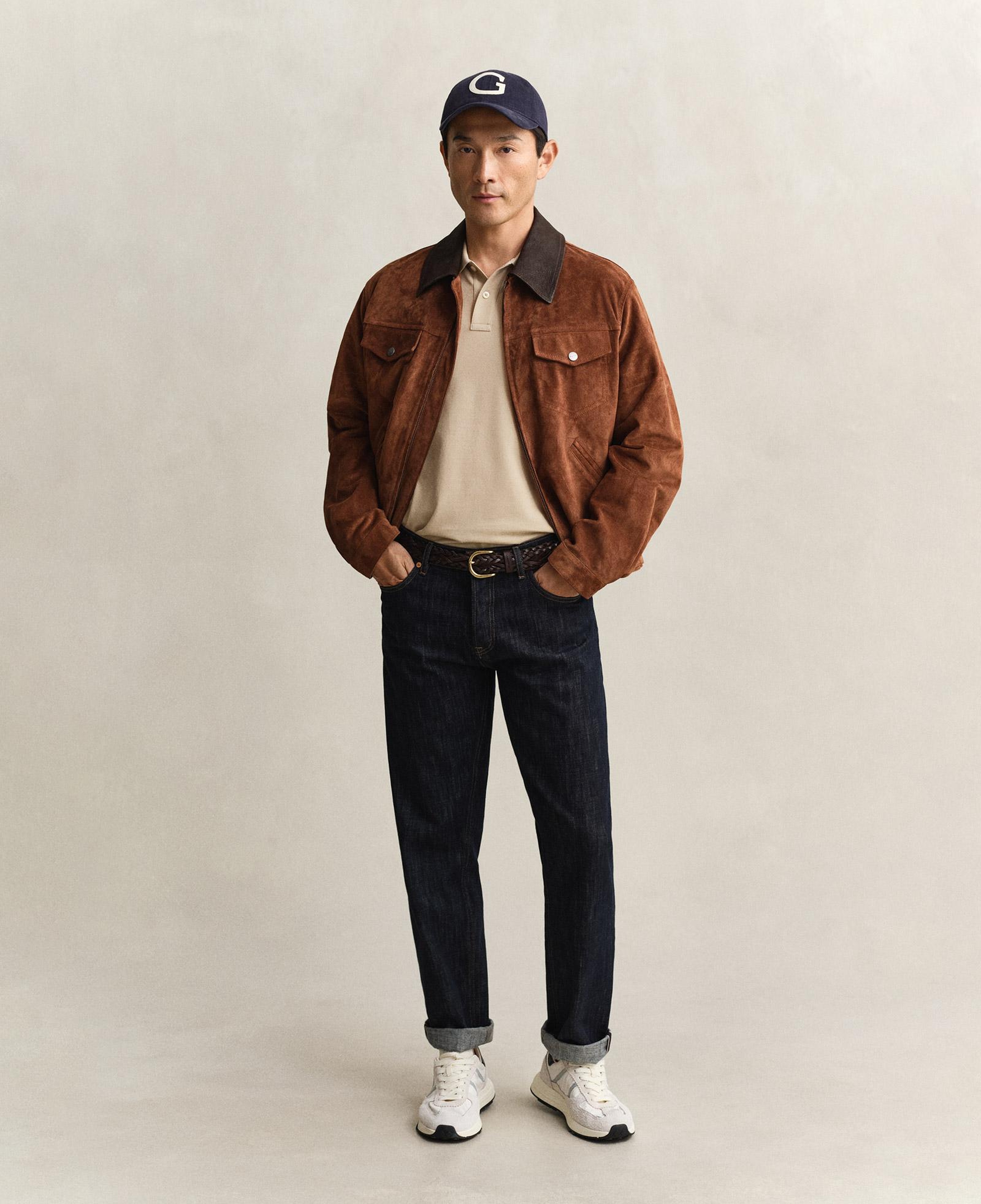 GANT Erkek Bej Regular Fit Logolu Polo Yaka T-Shirt
