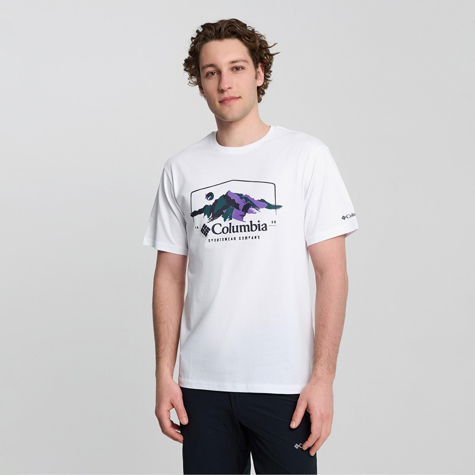 Columbia Brush With Nature Erkek Beyaz T-Shirt