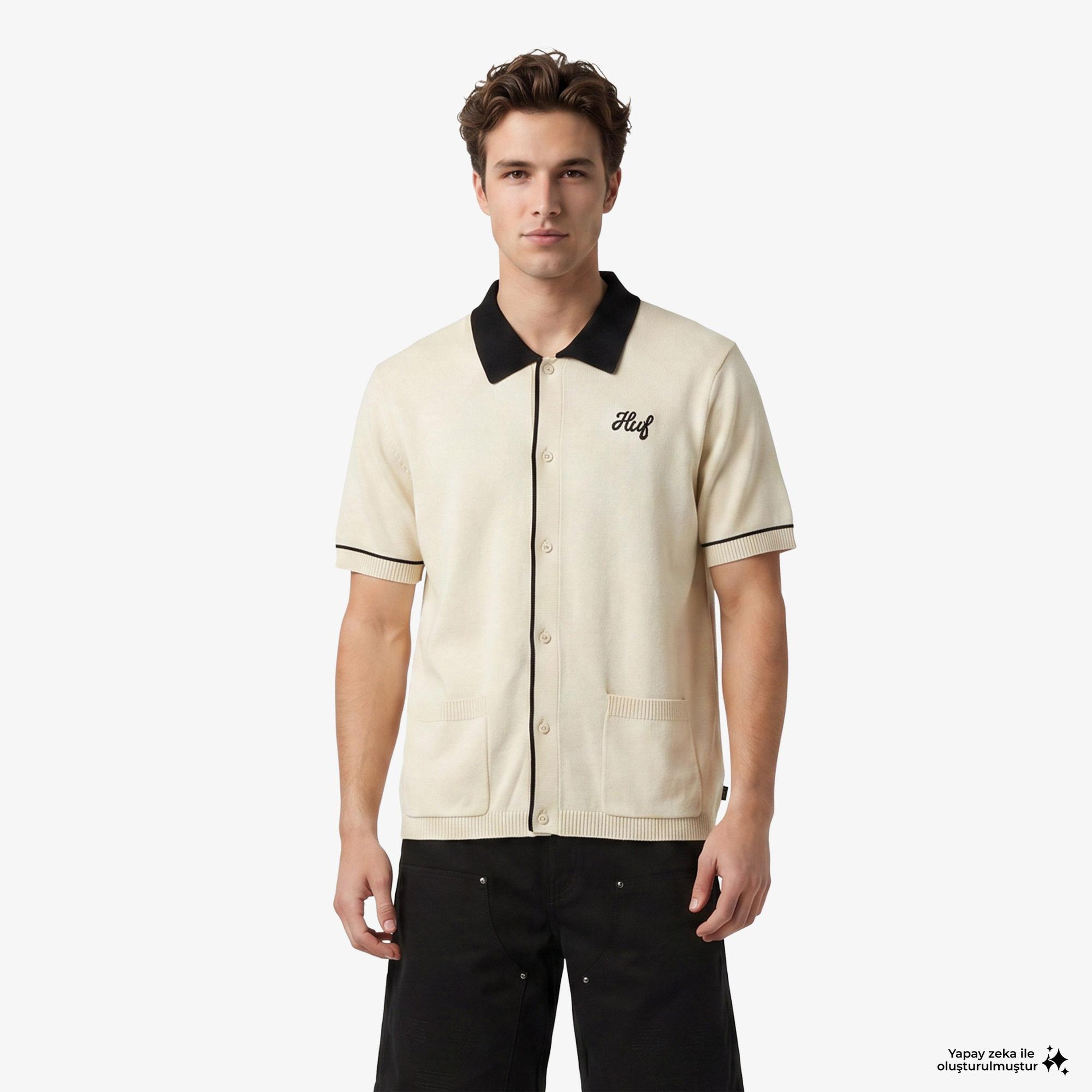Huf Icaris Knit Top Erkek Bej Gömlek