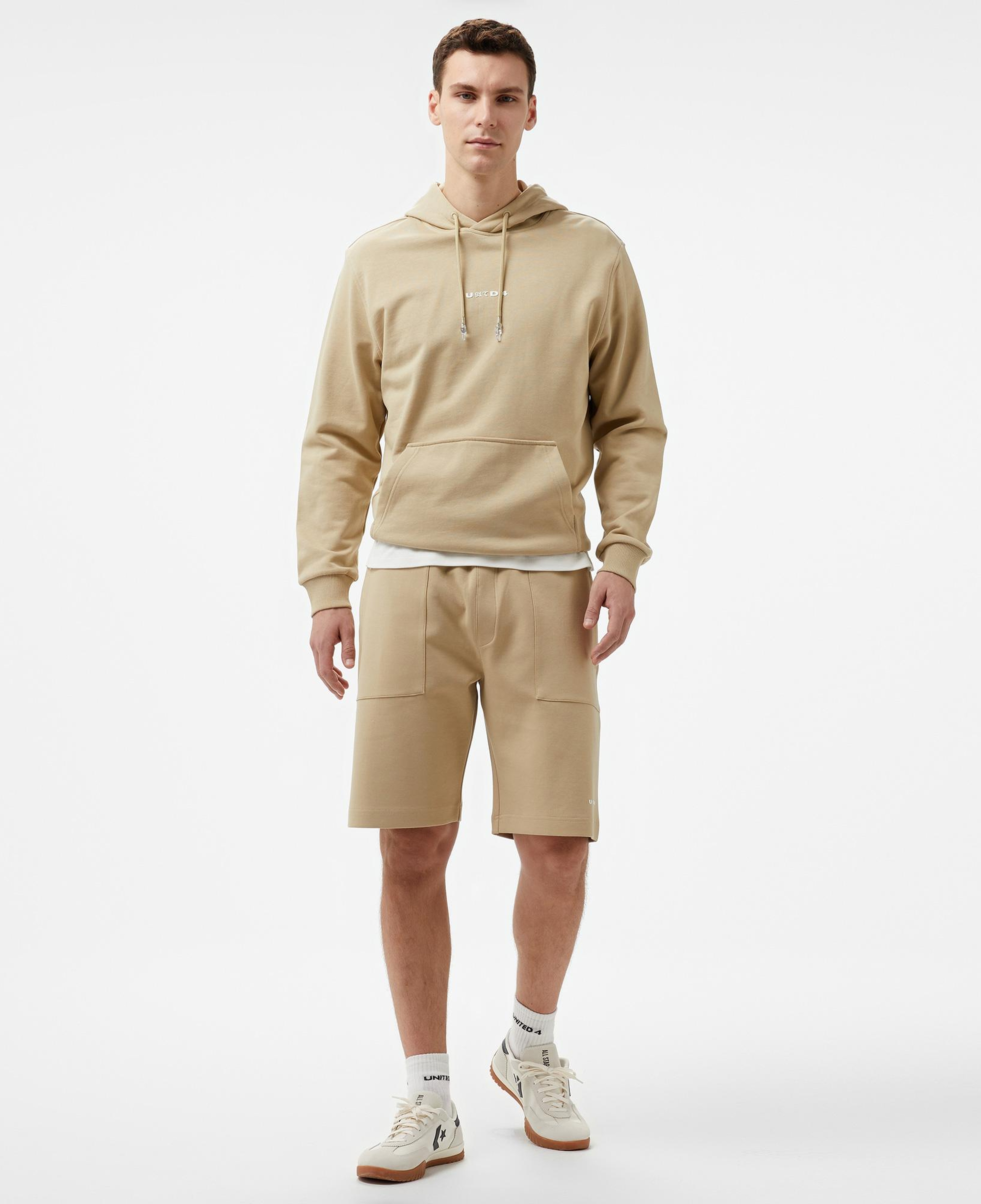 UNITED4 1.0 Essentials Erkek Bej Hoodie