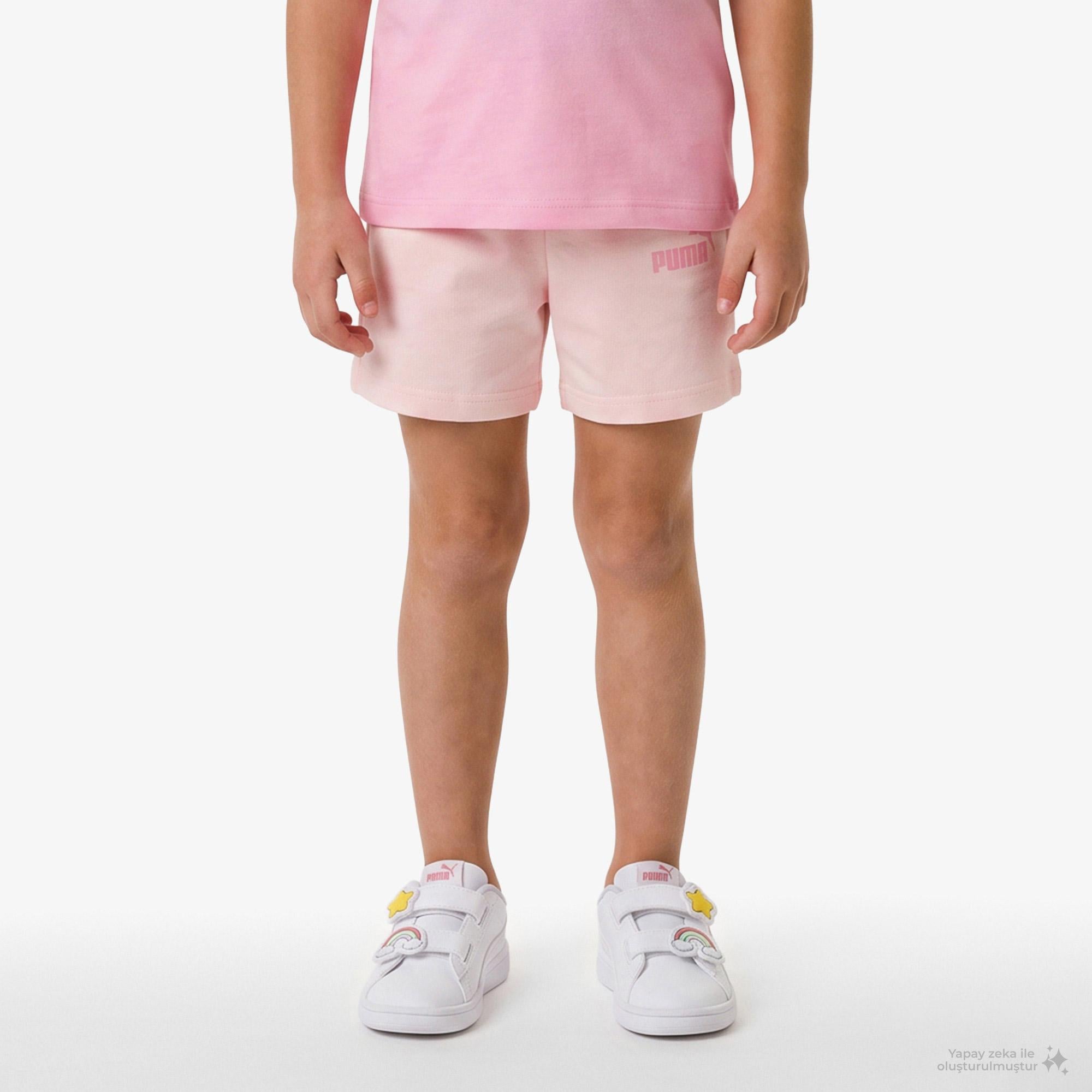 Puma Essentials Çocuk Pembe Şort Takımı
