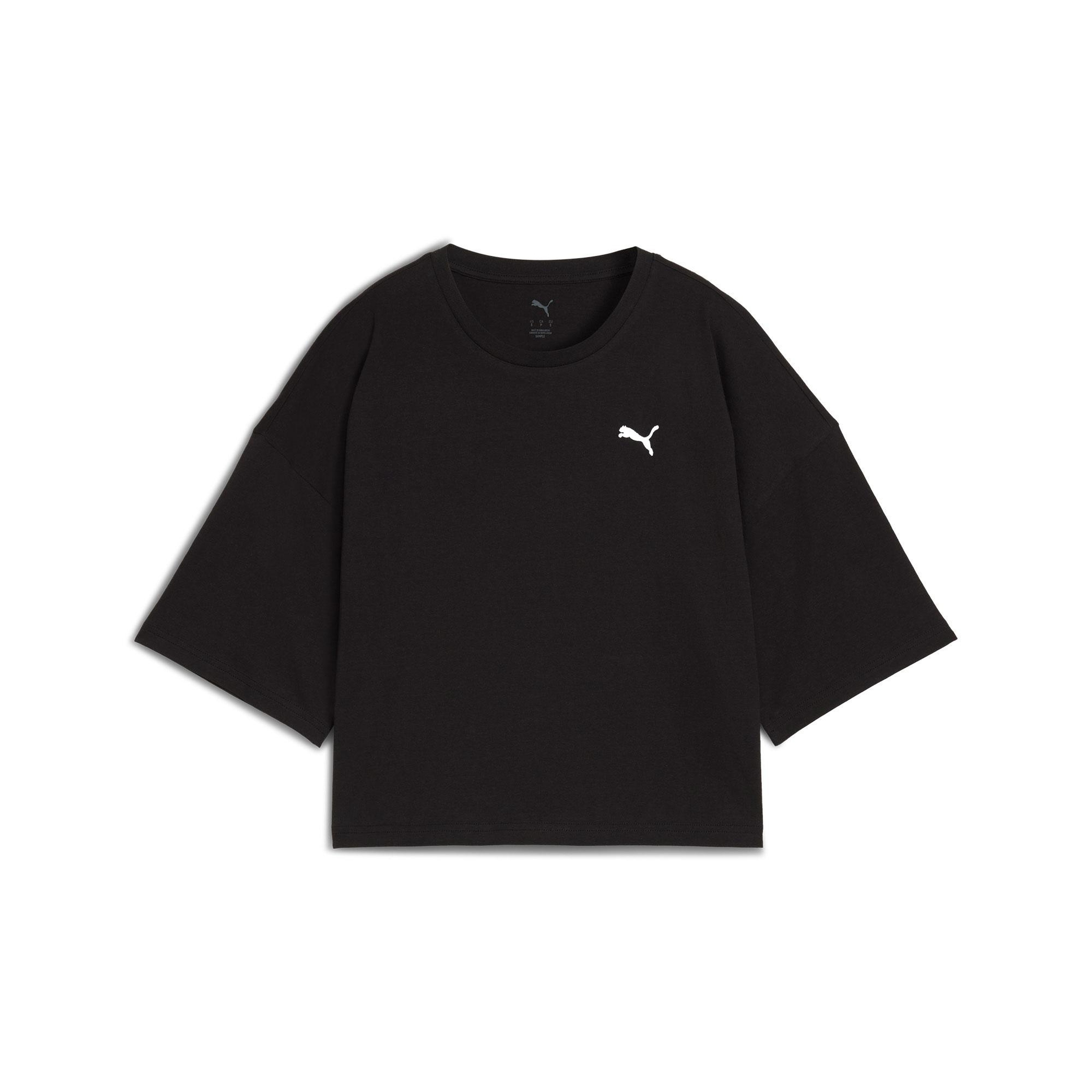 Puma Wardrobe Essentials Oversized Kadın Siyah T-Shirt