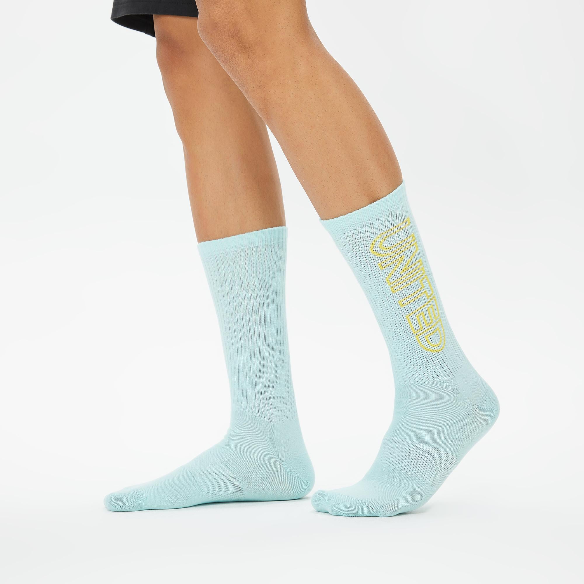UNITED4 Street Unisex Sarı/Mavi 3'lü Çorap