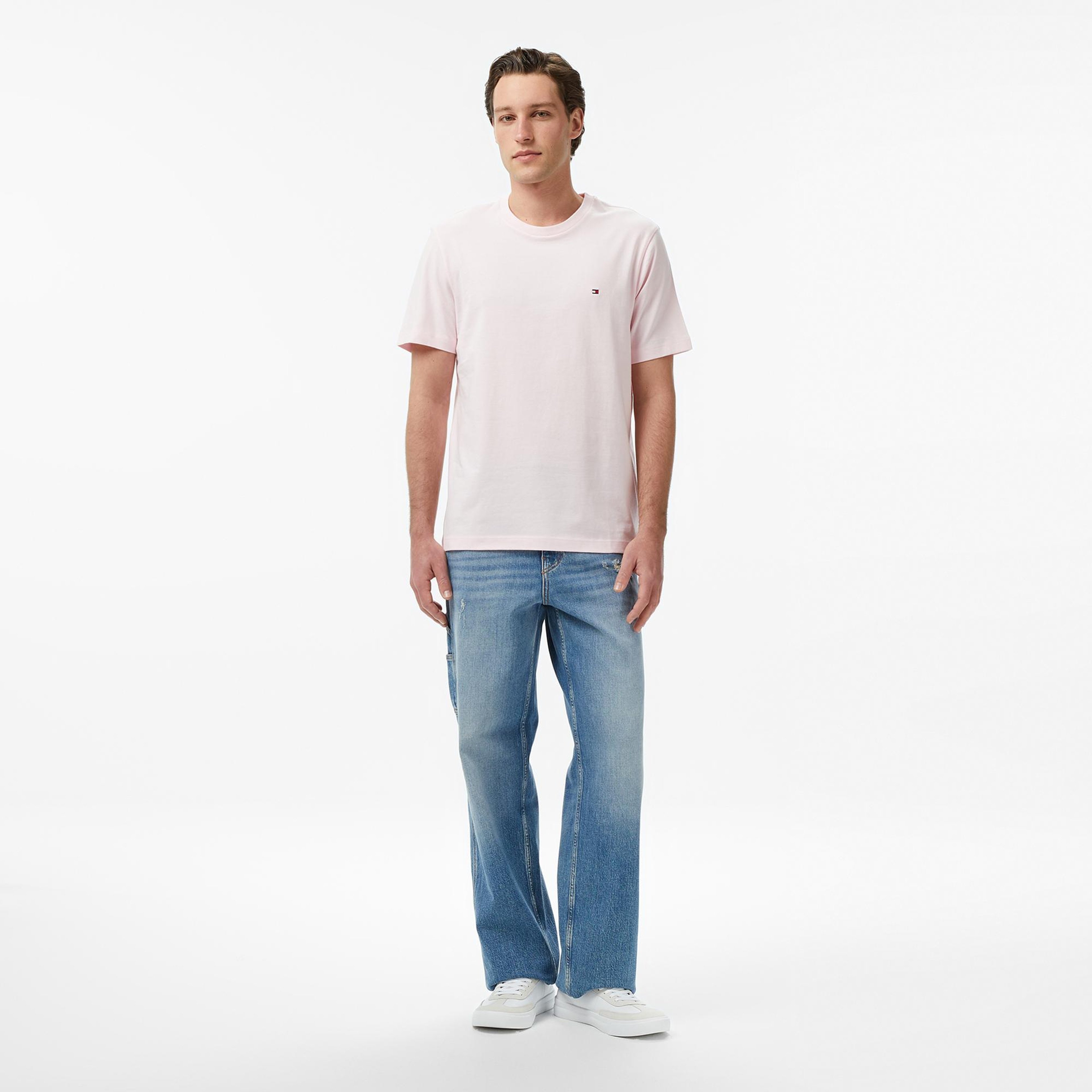 Tommy Hilfiger Core Essentials Erkek Pembe T-Shirt