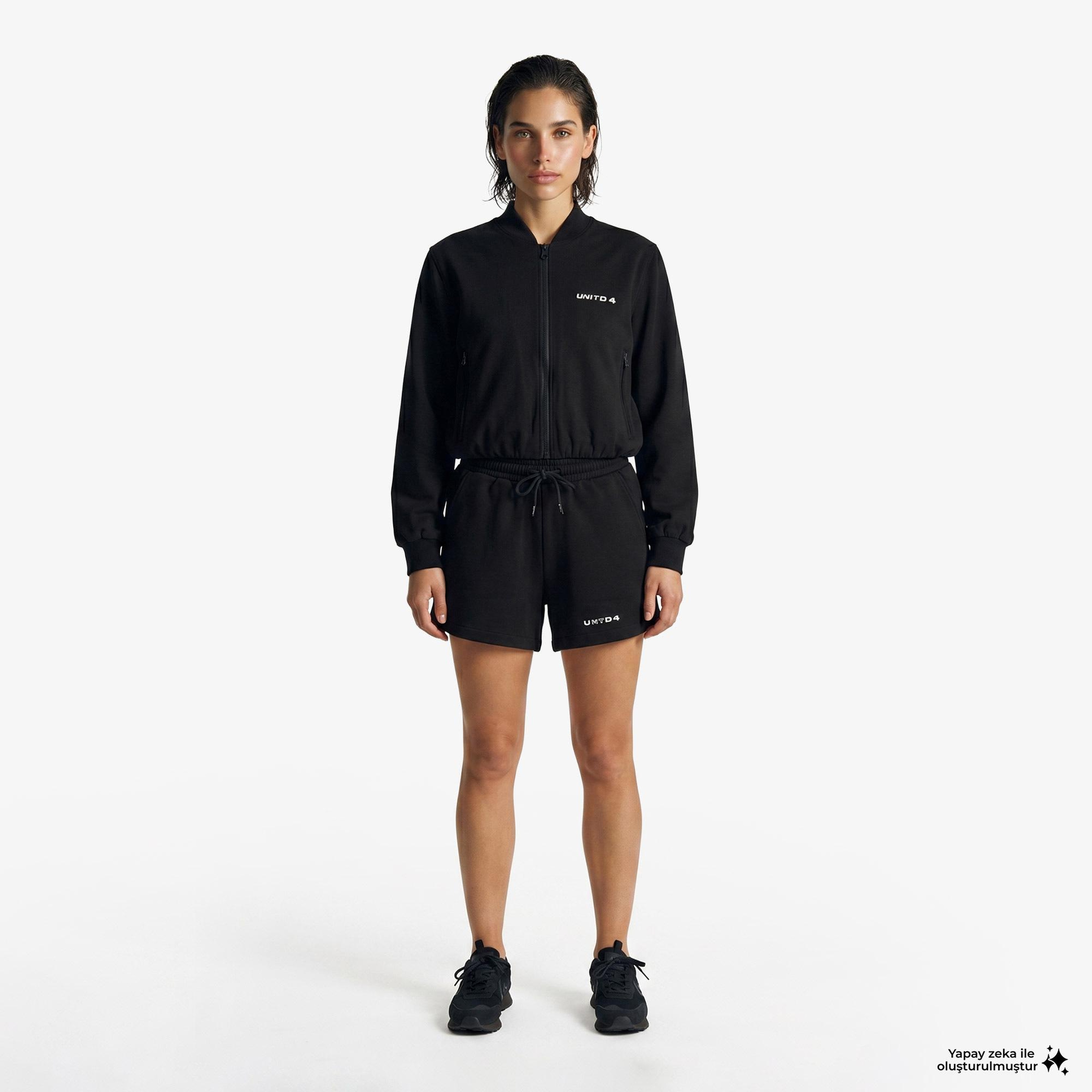 UNITED4 Regular Fit Kadın Siyah Ceket