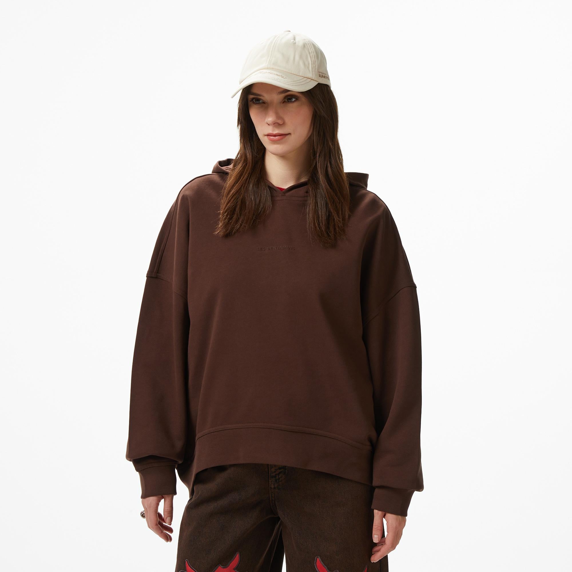 Les Benjamins Regular Fit Kadın Kahverengi Sweatshirt