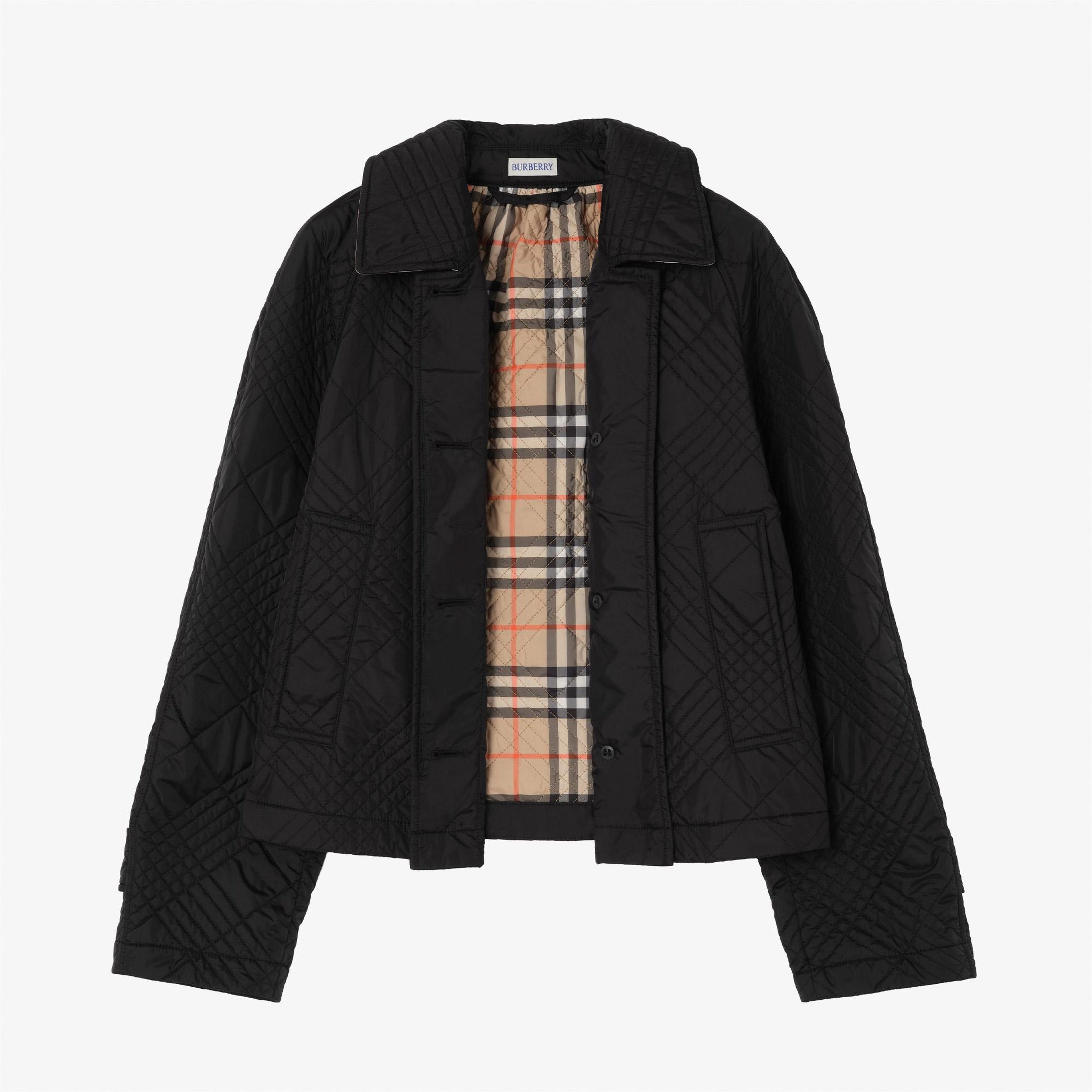 Burberry Tiffield Kadın Siyah Mont