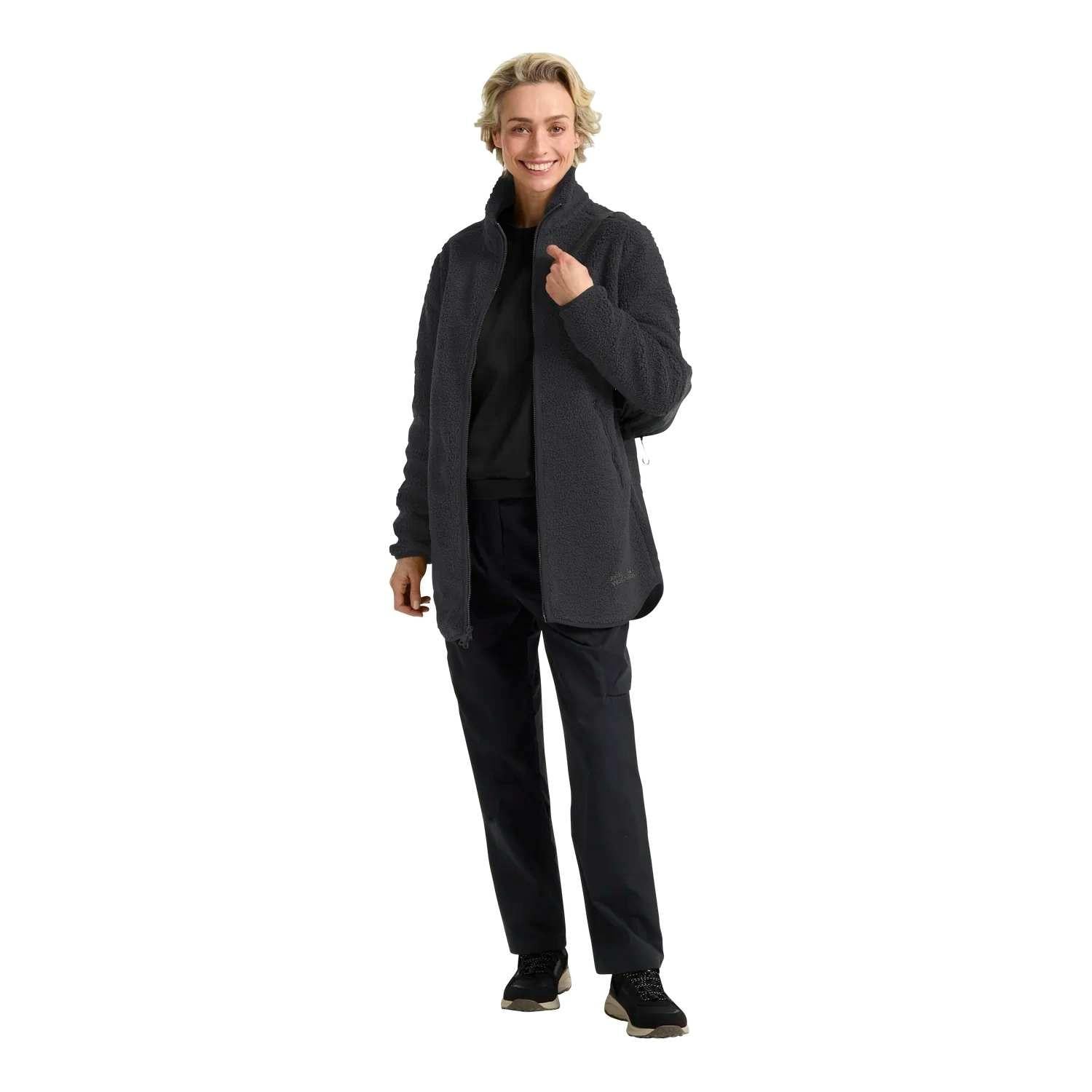 Jack Wolfskin High Curl Kadın Siyah Outdoor Ceketi