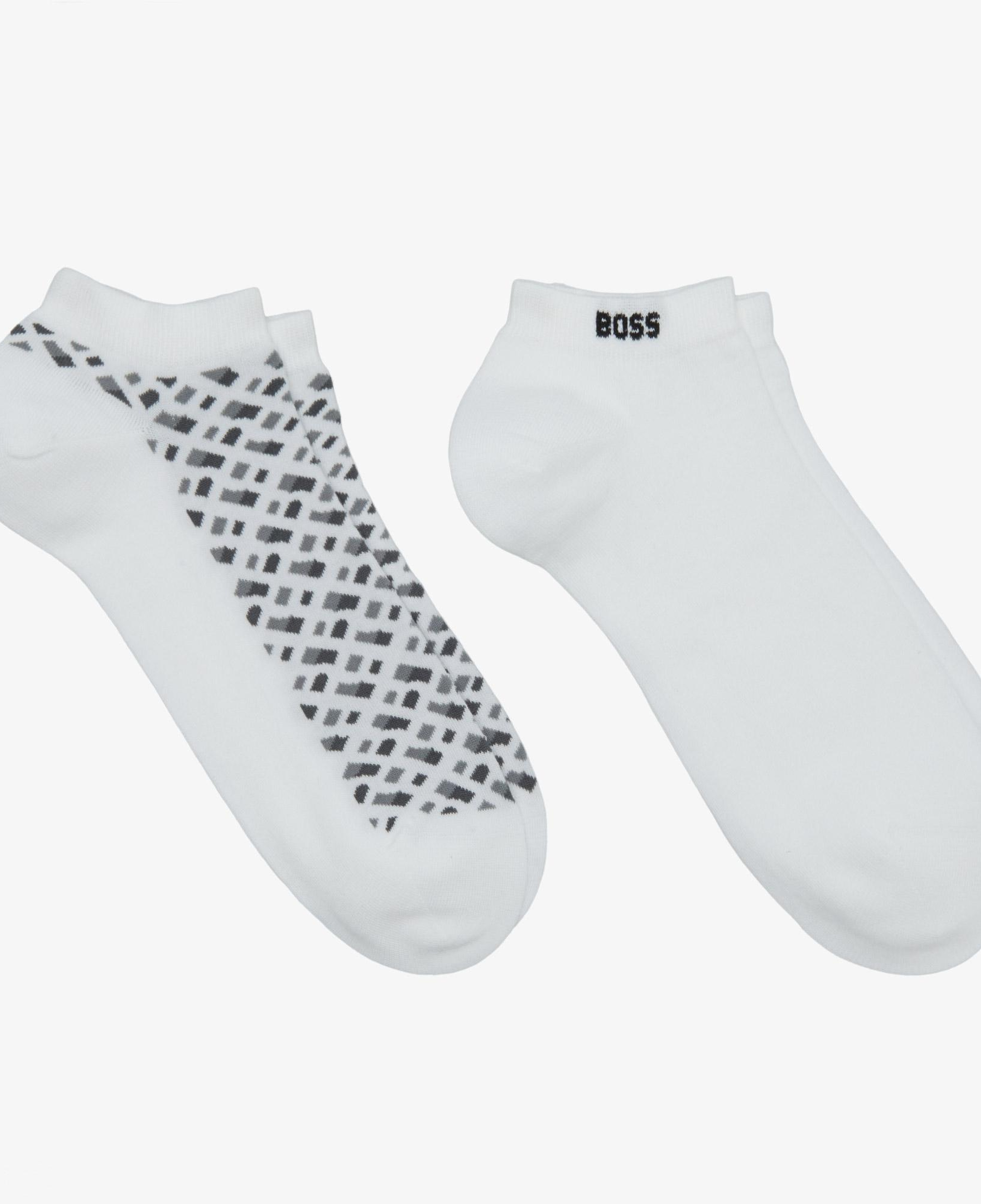 Boss 2'li Monogram Erkek Beyaz Çorap