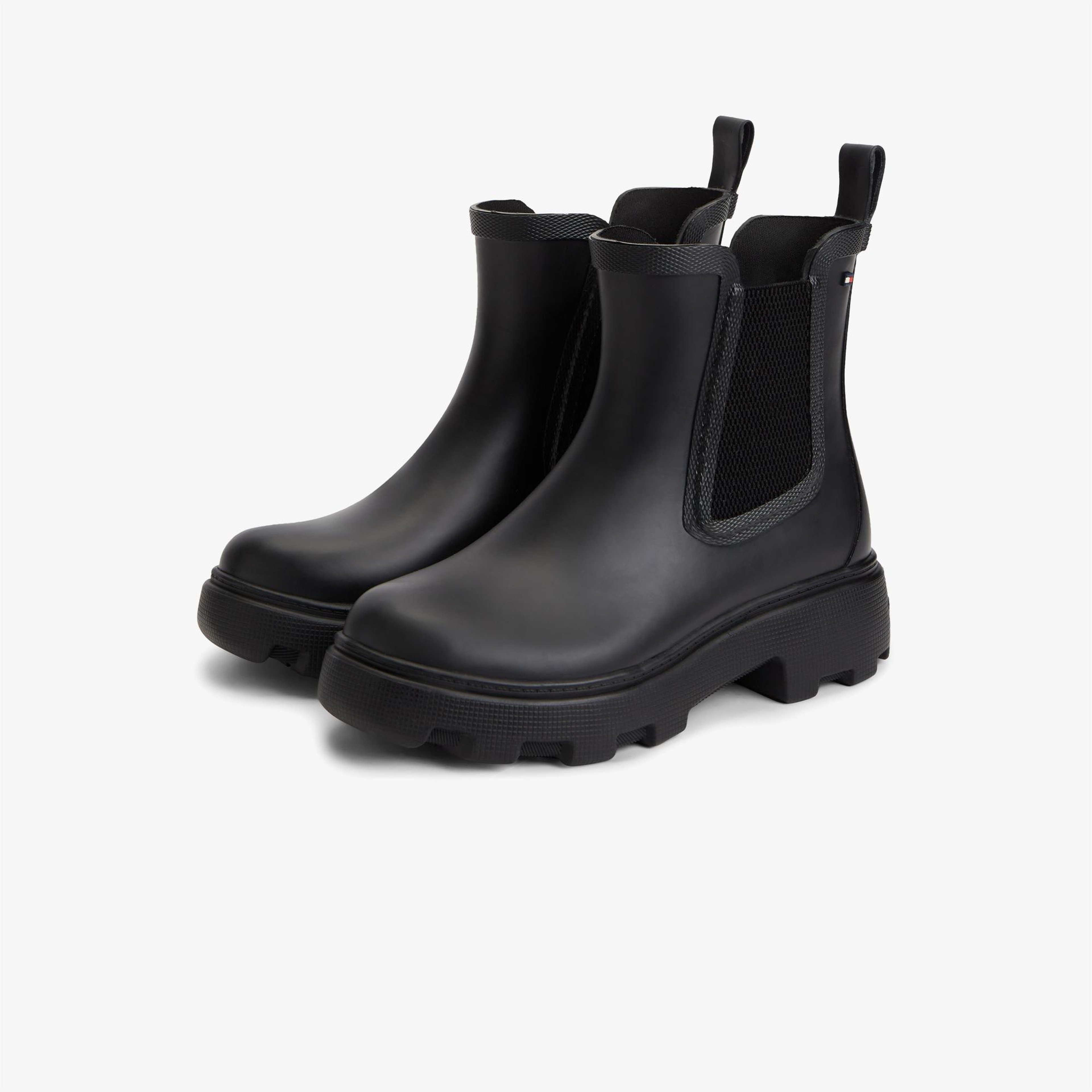 Tommy Hilfiger Rubber Flag Cleated Kadın Siyah Bot