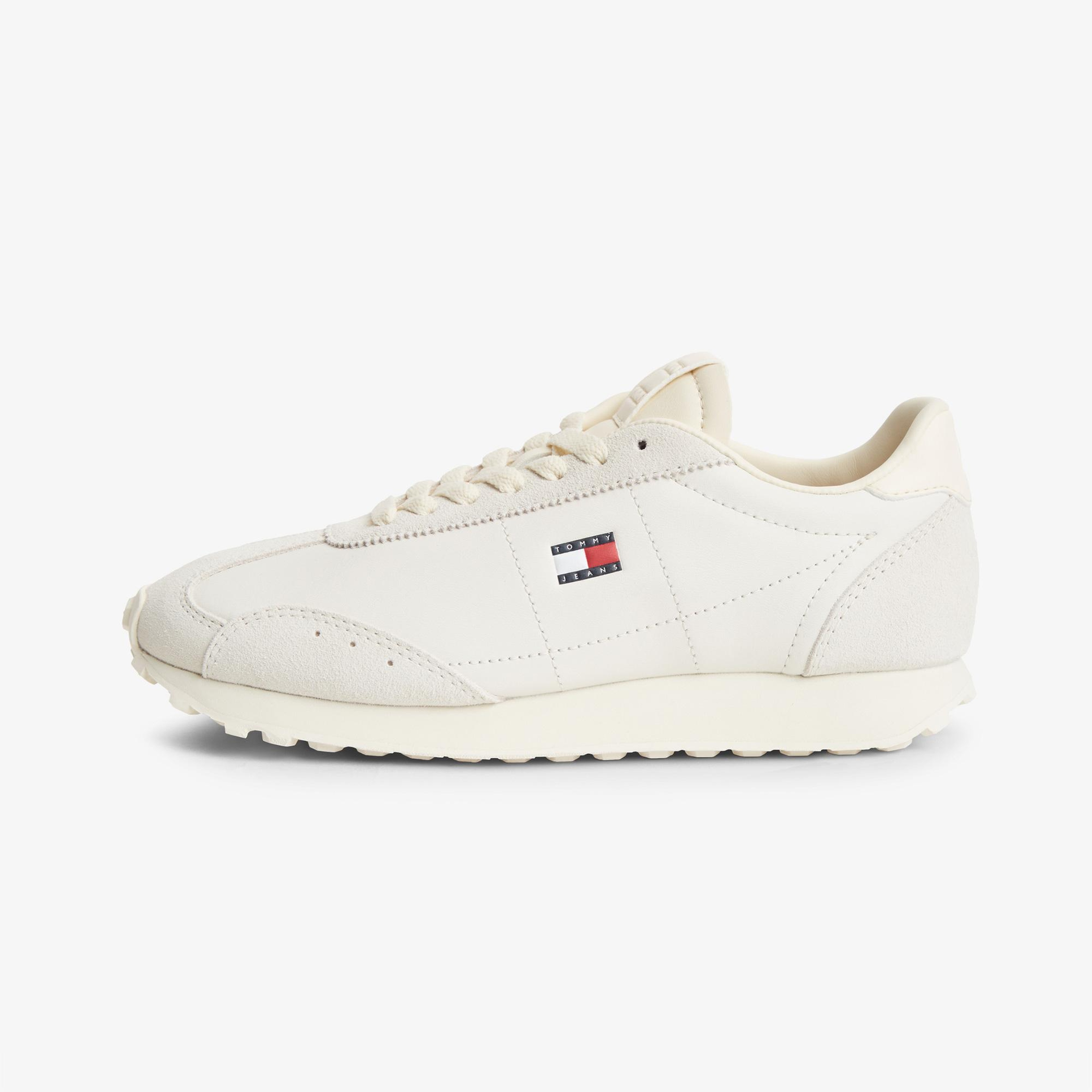 Tommy Hilfiger Retro Runner Archive Kadın Krem Spor Ayakkabı