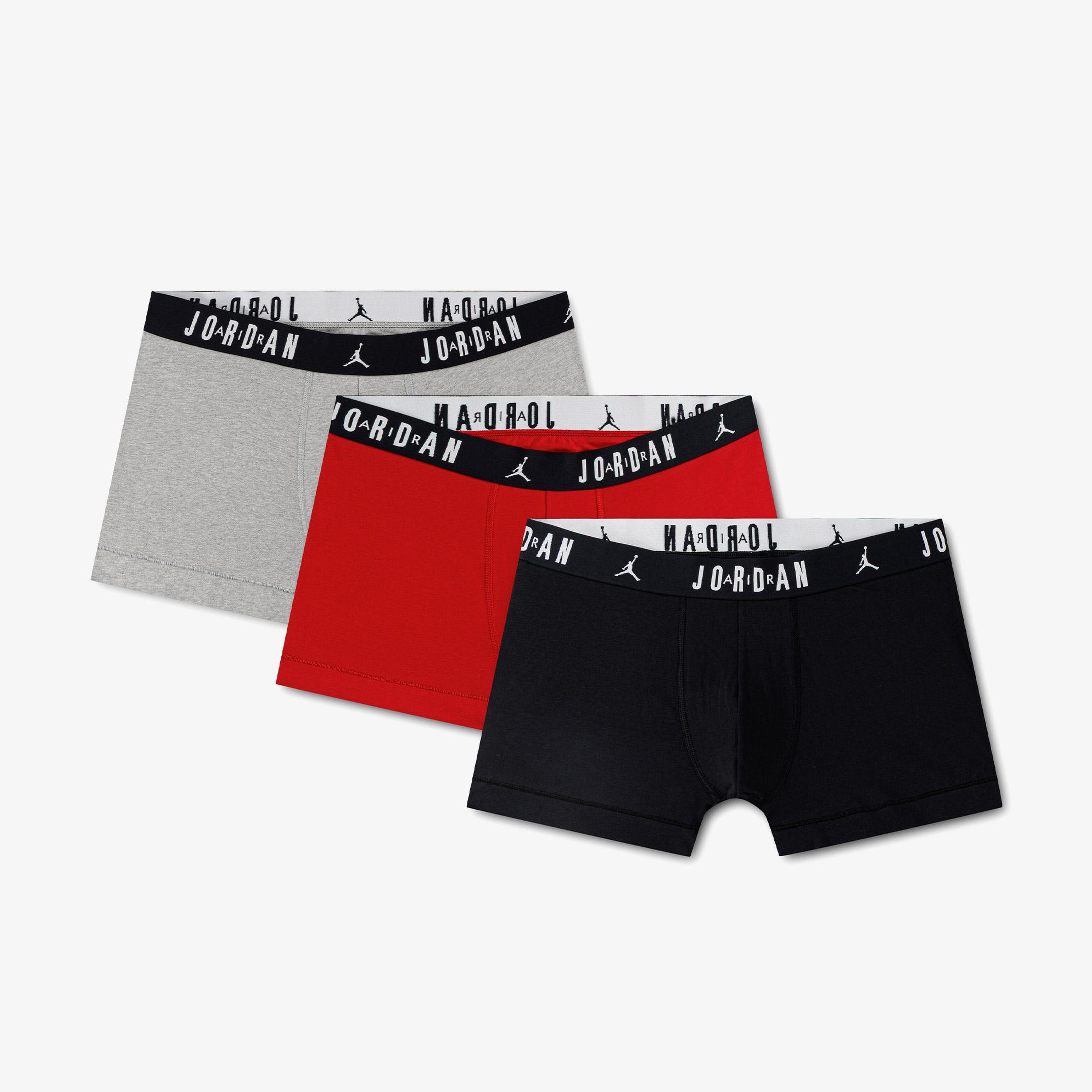 Jordan 3'lü Flight Cotton Erkek Siyah Boxer