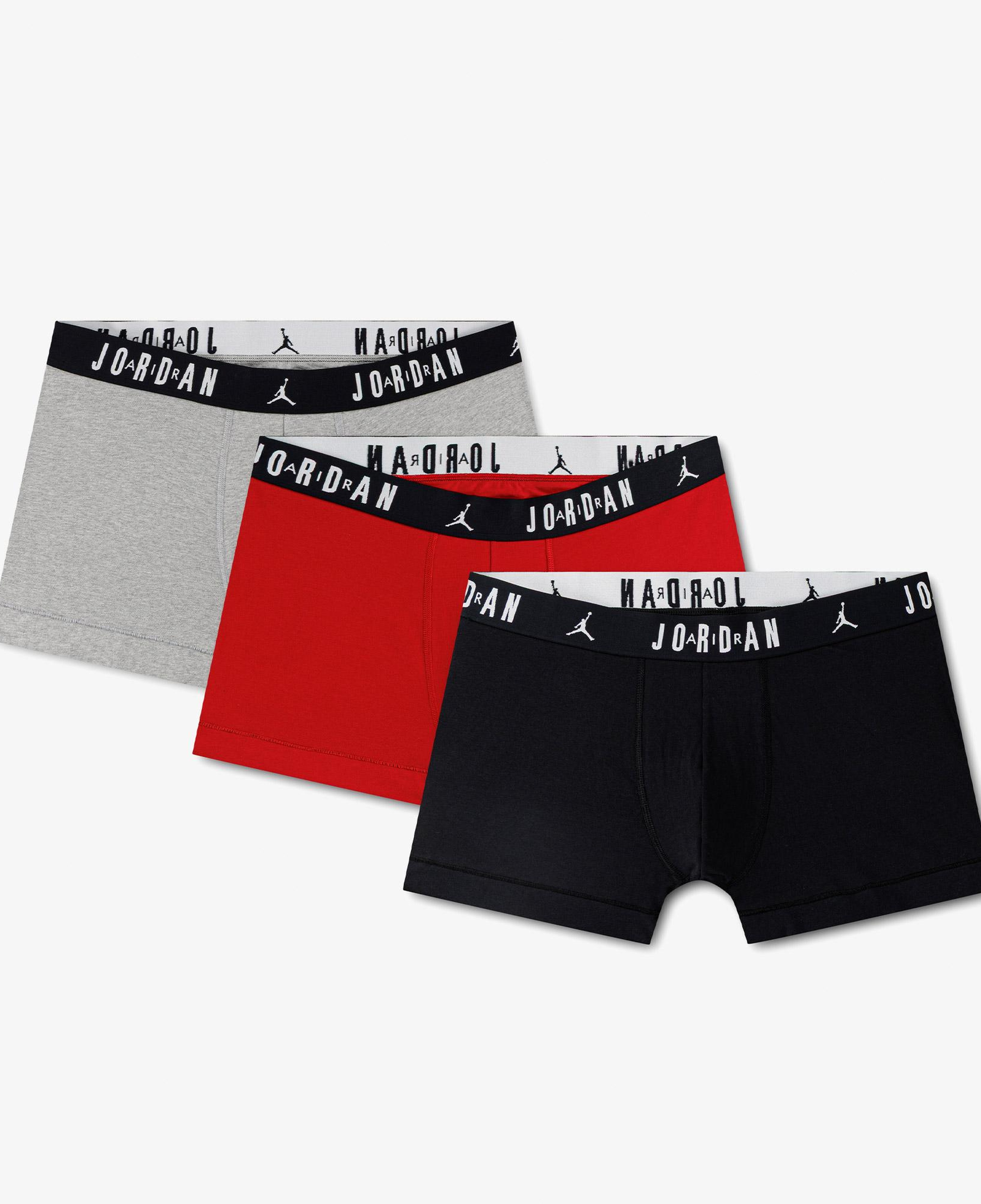 Jordan 3'lü Flight Cotton Erkek Siyah Boxer