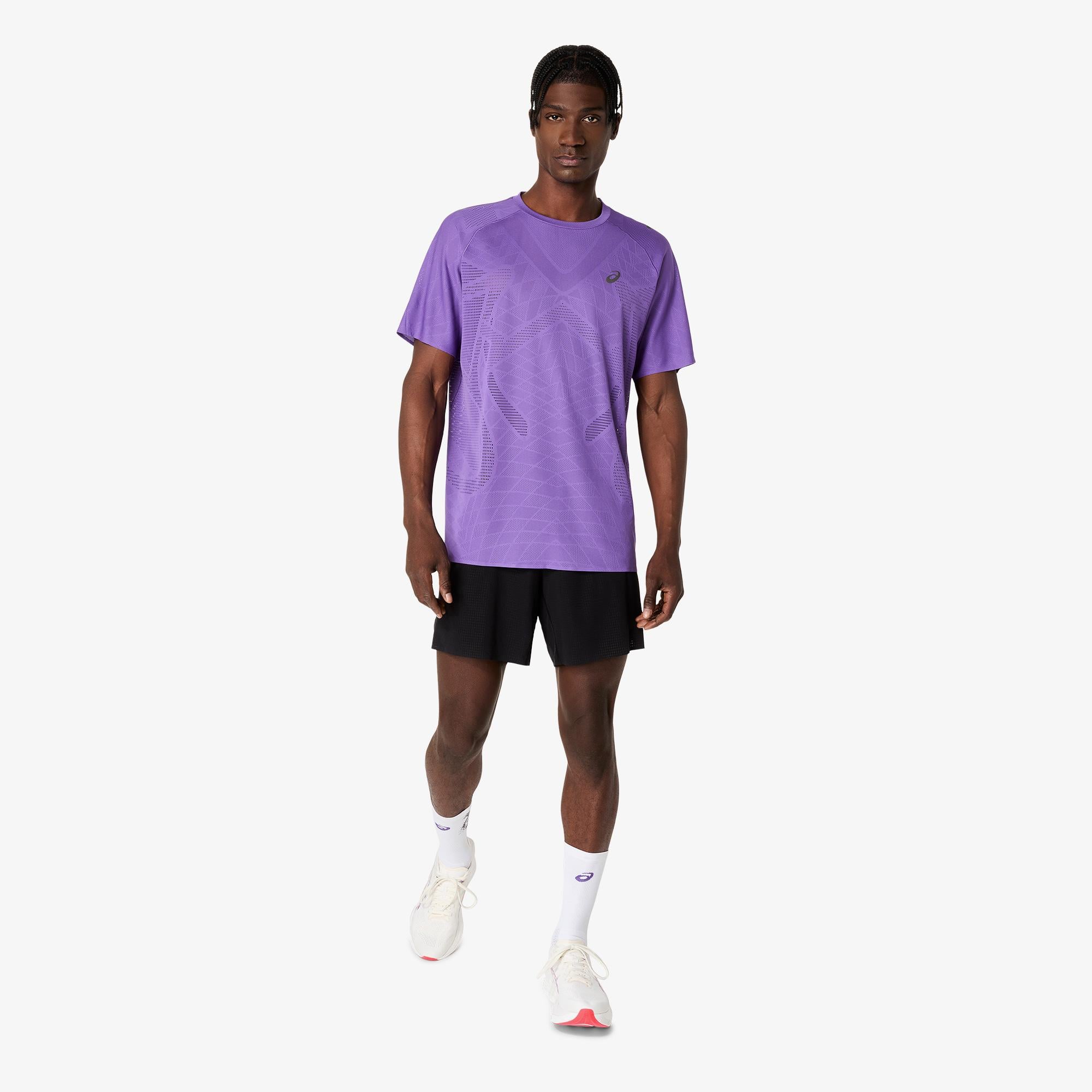 Asics Metarun Ss Top Erkek Krem T-Shirt
