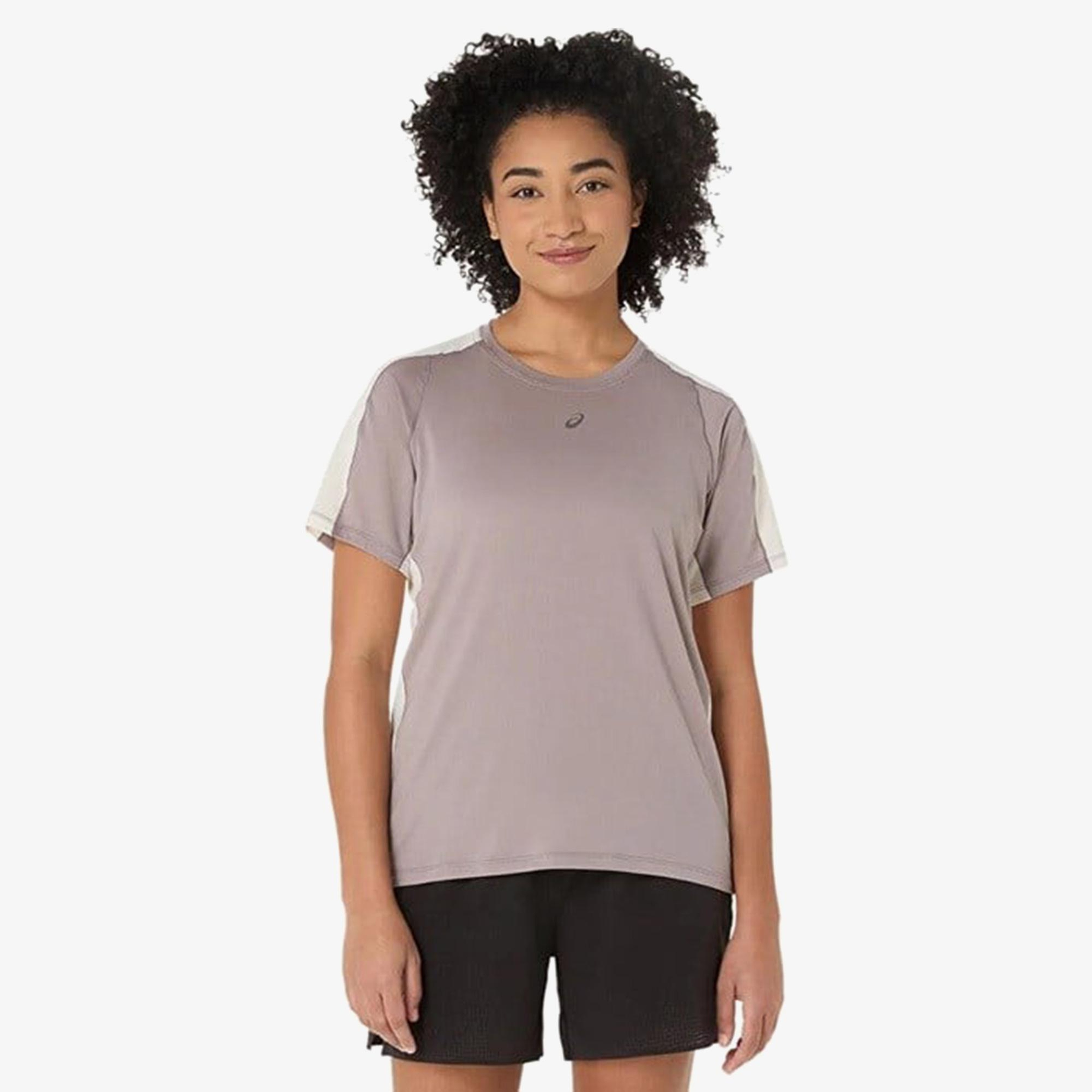 Asics Fujitrail Elite Ss Top Kadın Gri T-Shirt