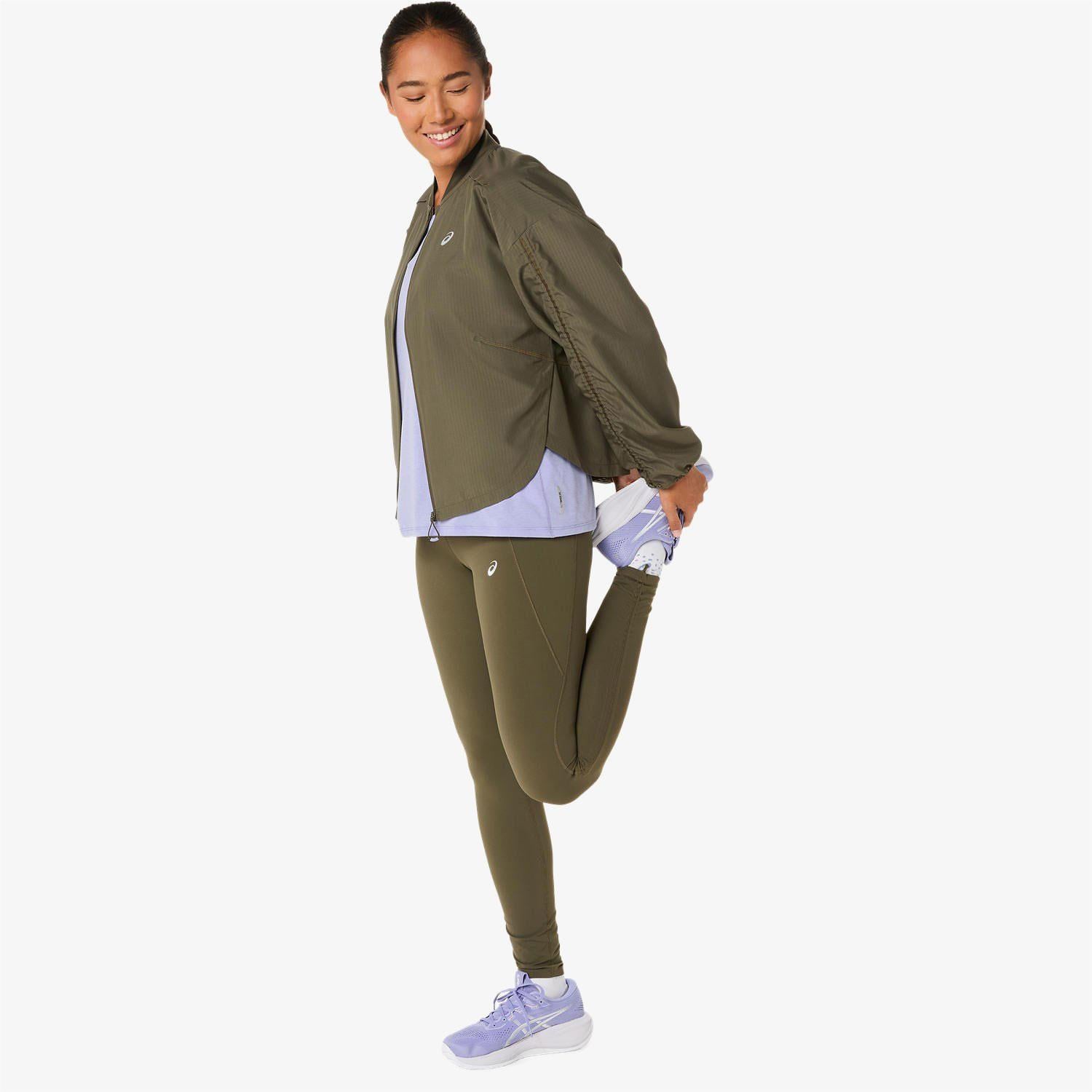 Asics Nagino Run Adjustable Kadın Yeşil Koşu Taytı