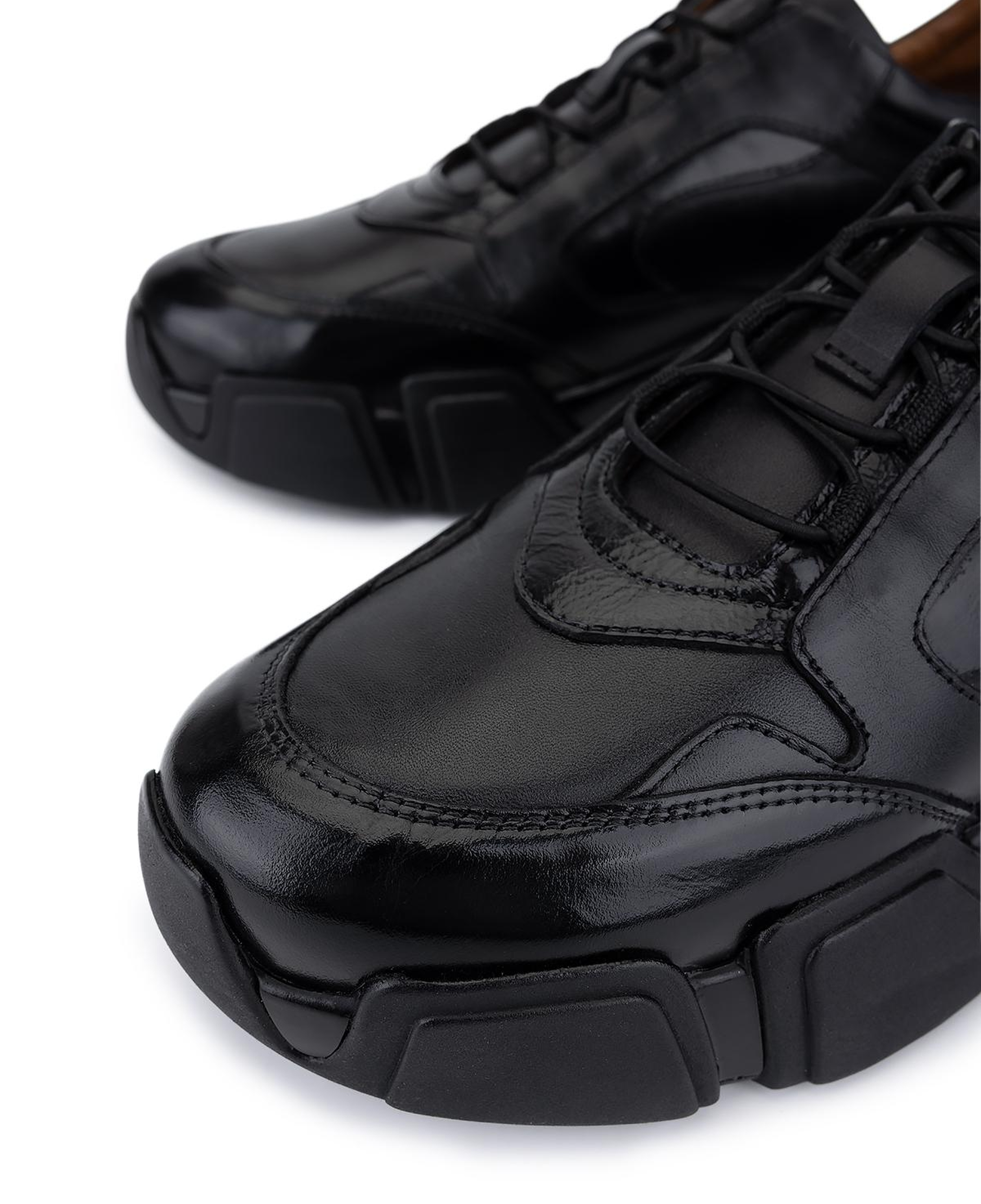 Tamer Tanca Erkek Hakiki Deri Siyah Sneakers & Spor Ayakkabı