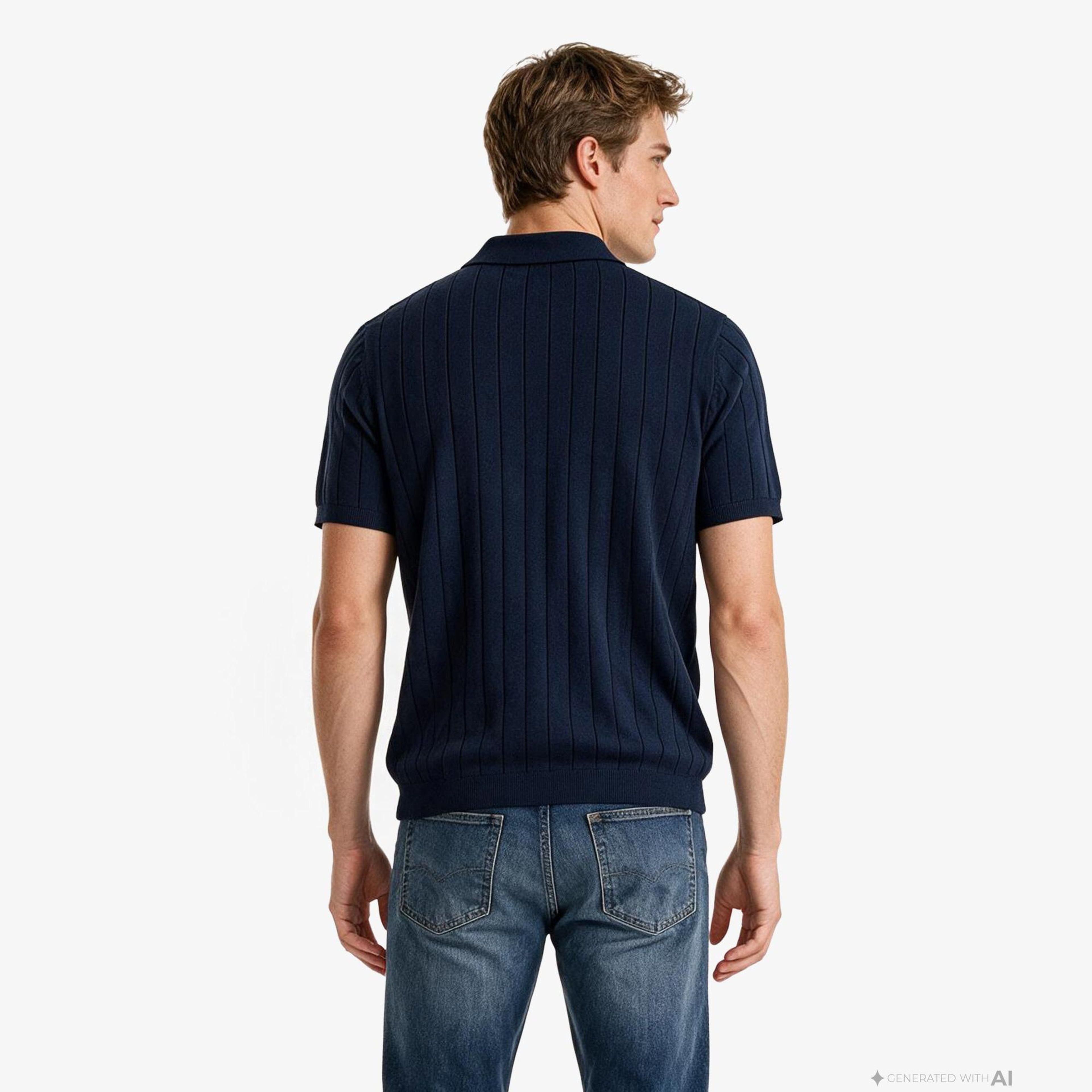 Nautica Erkek Lacivert Regular Fit Triko