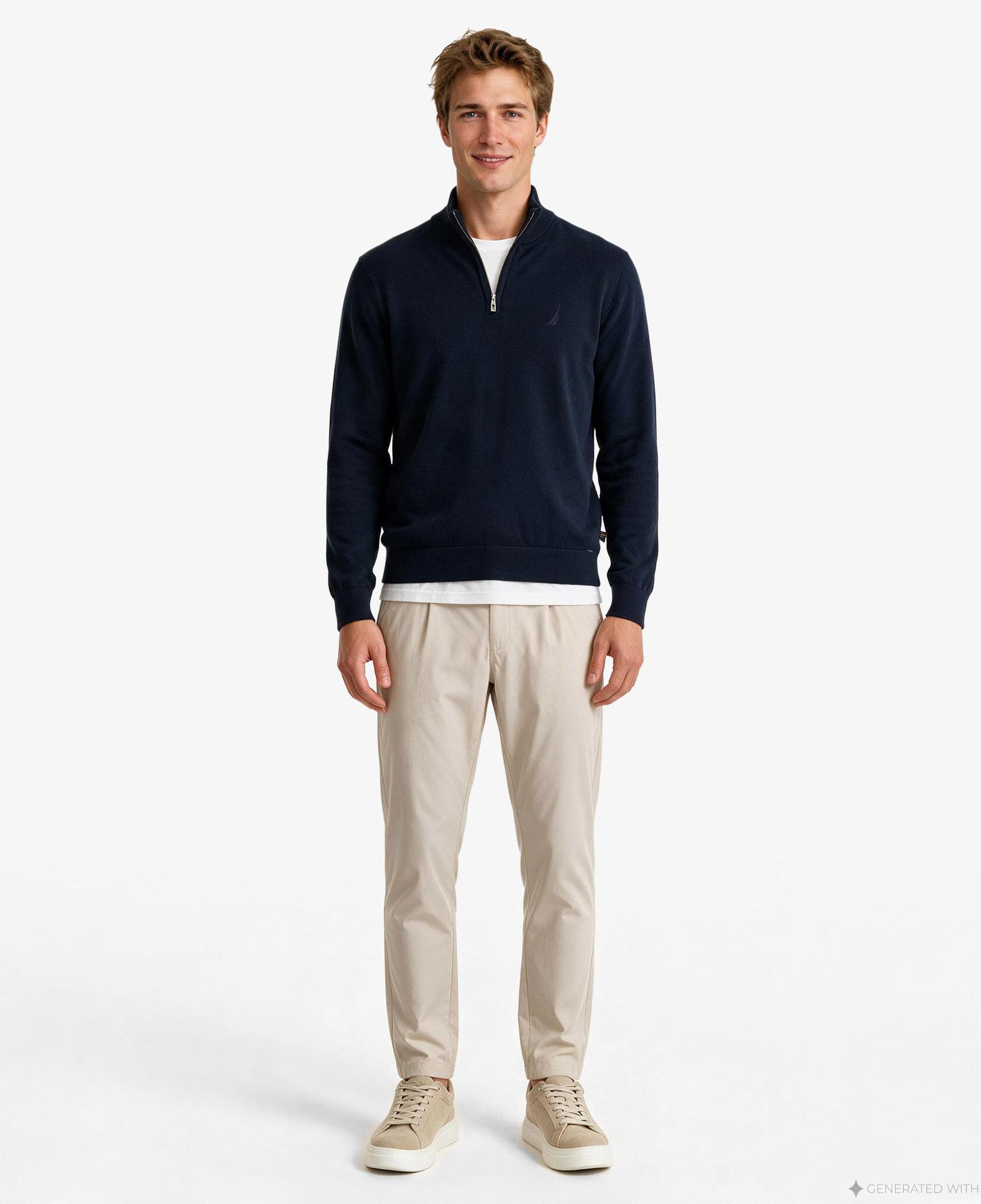 Nautica Erkek Lacivert Regular Fit Triko