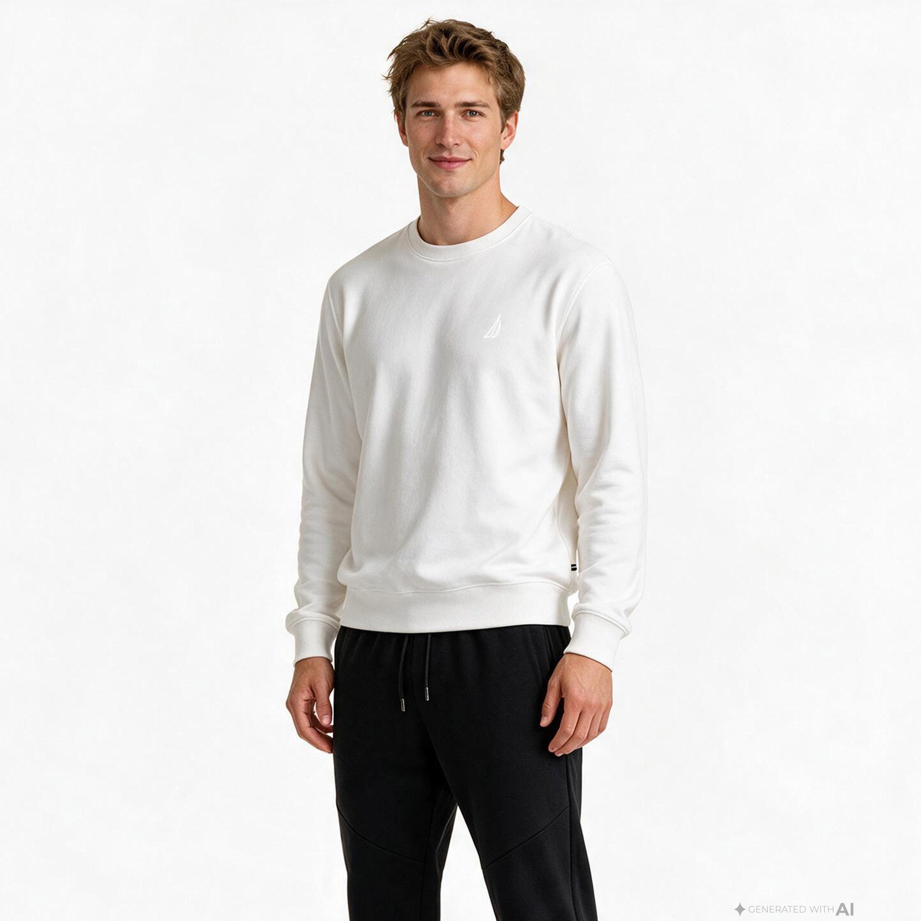 Nautica Erkek Krem Sweatshirt