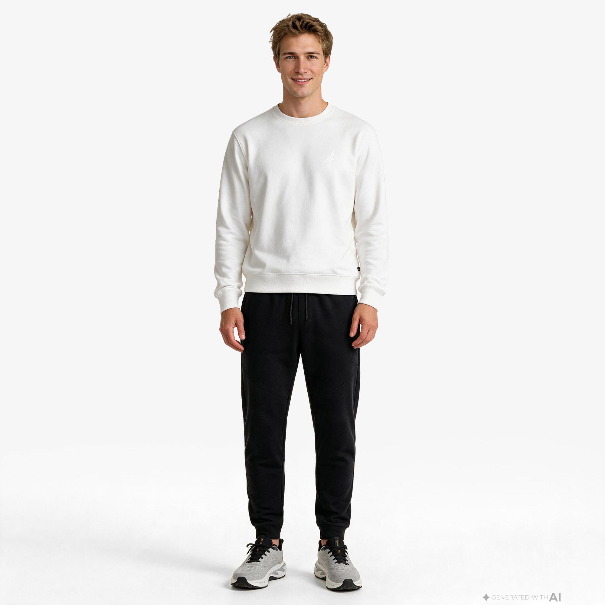 Nautica Erkek Krem Sweatshirt