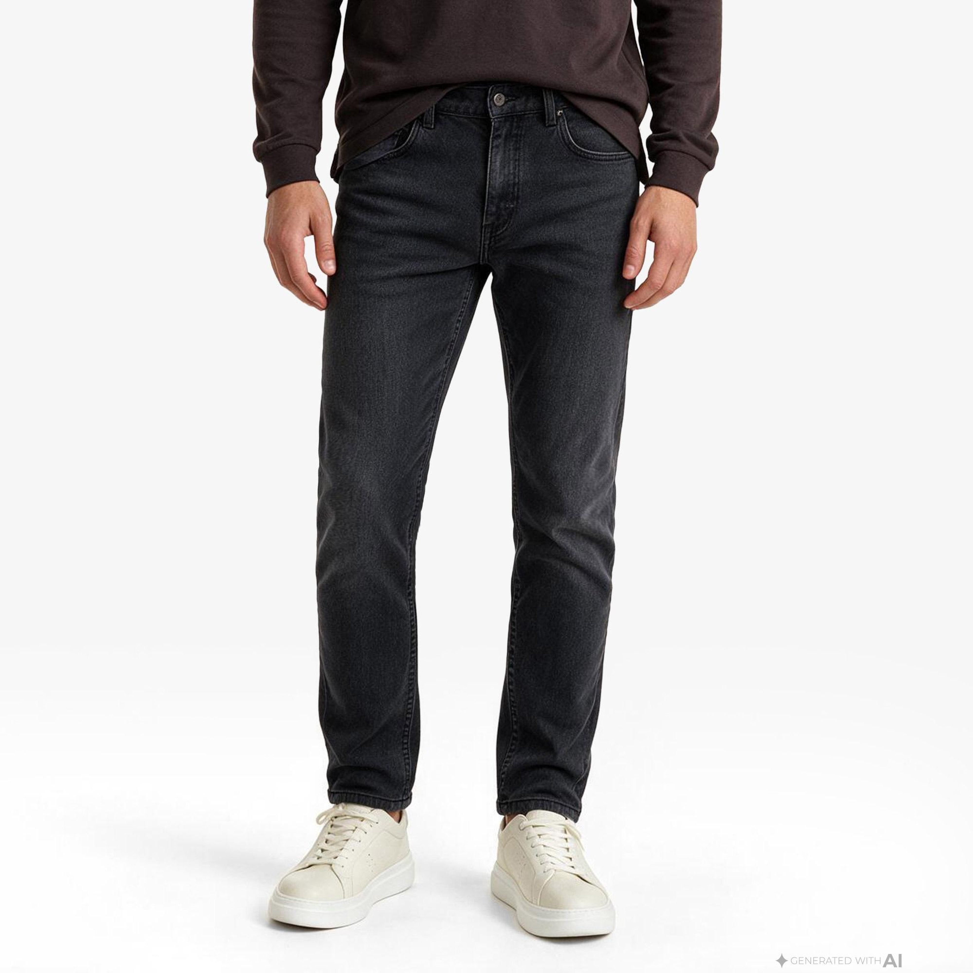 Nautica Erkek Gri Tapered Denim Pantolon