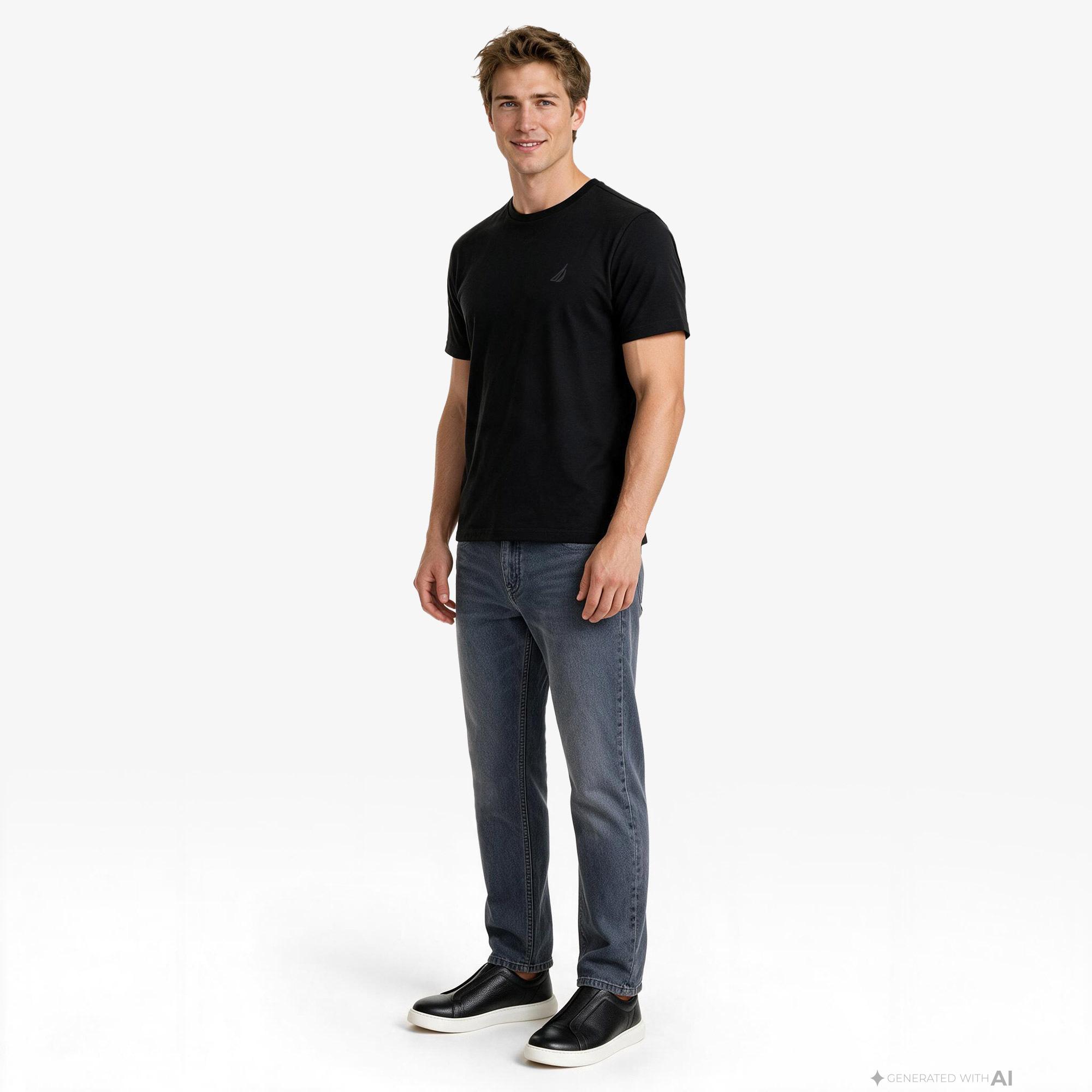 Nautica Erkek Siyah Regular Fit T-Shirt