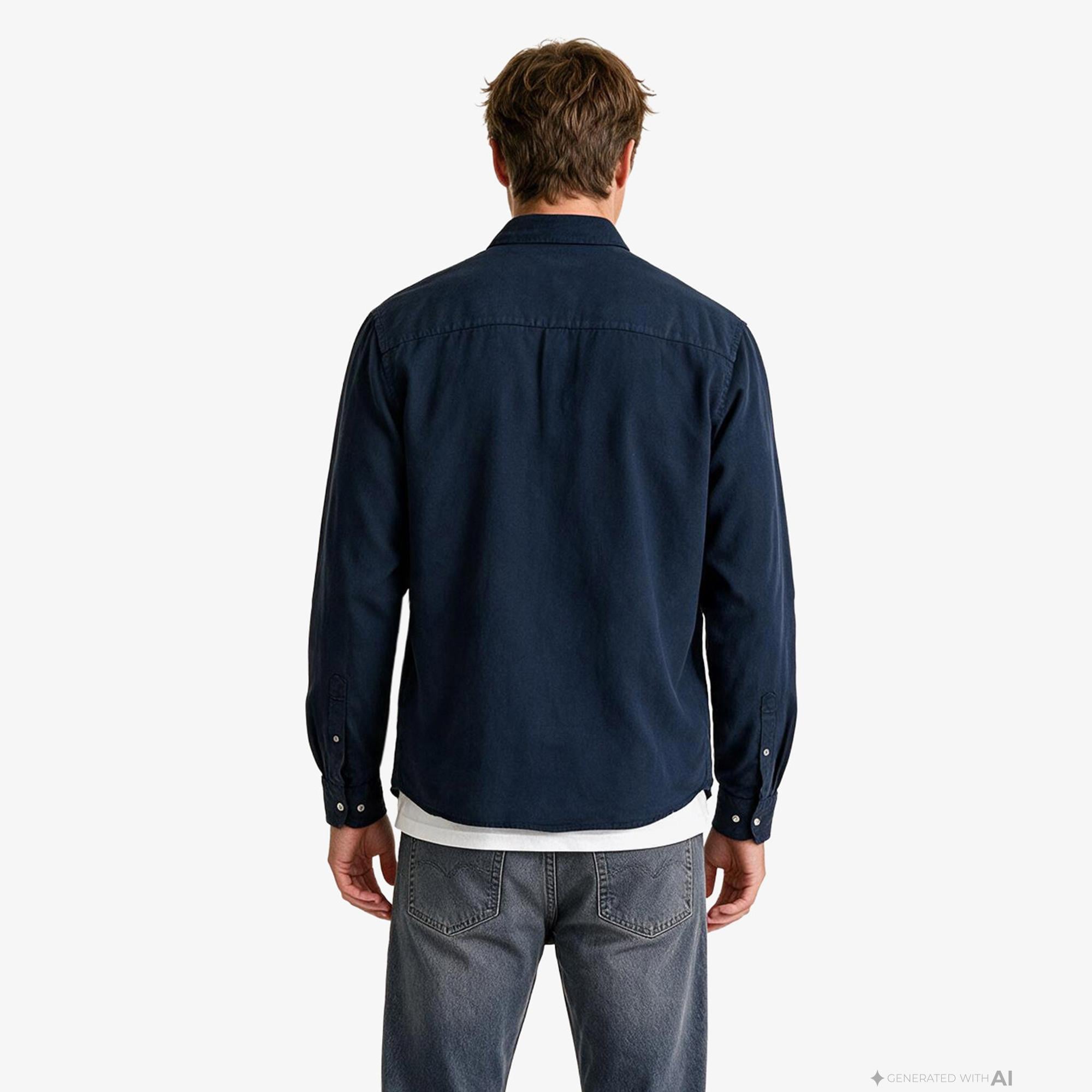 Nautica Erkek Lacivert Regular Fit Gömlek