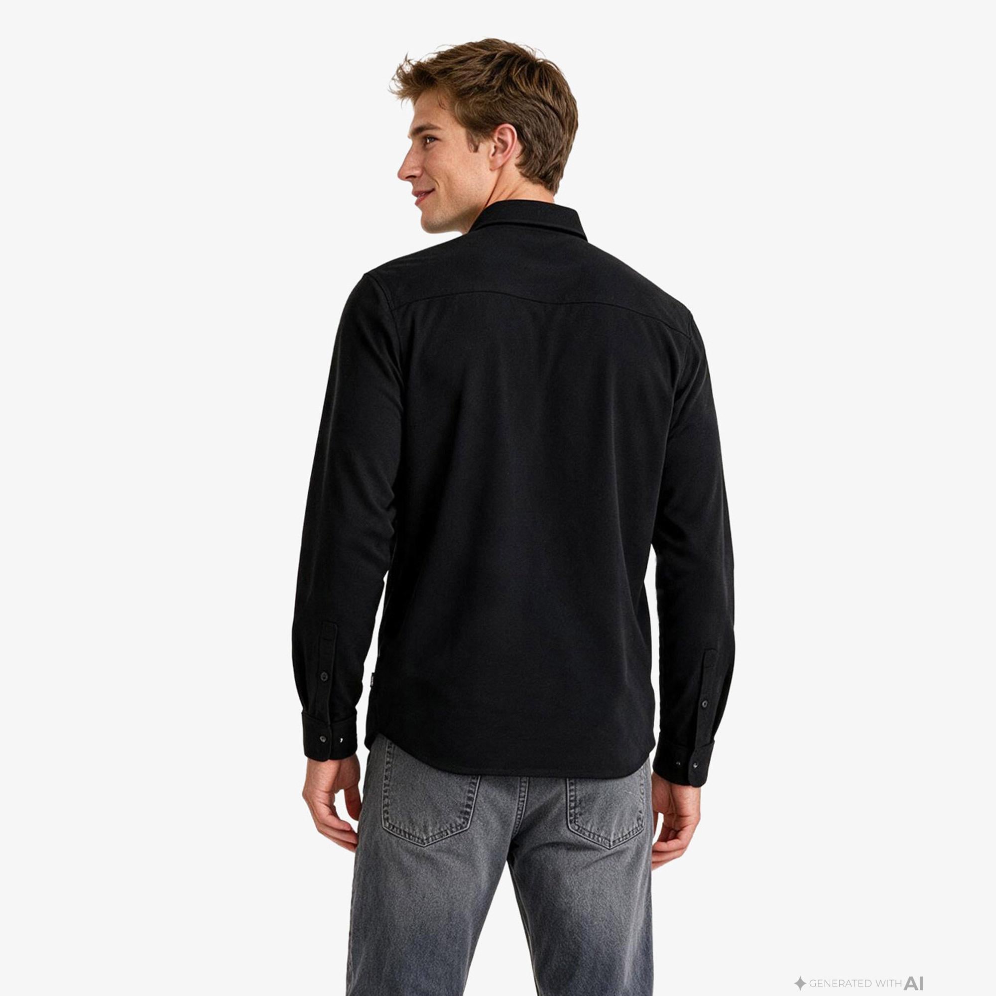 Nautica Erkek Siyah Regular Fit Gömlek