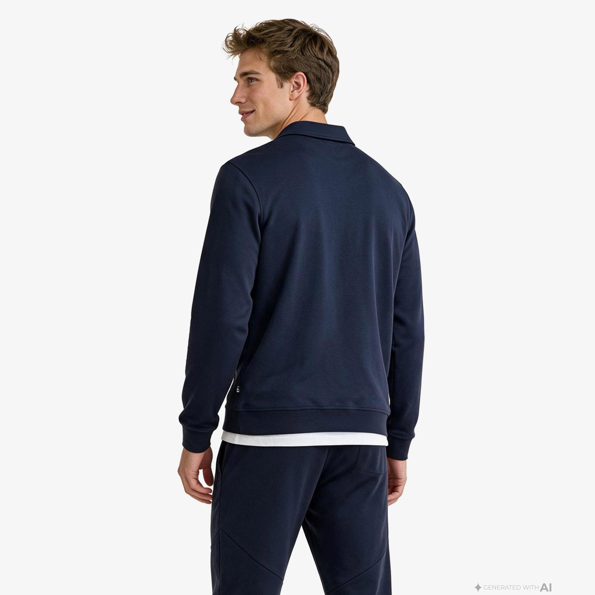 Nautica Erkek Lacivert Polo Yaka Sweatshirt