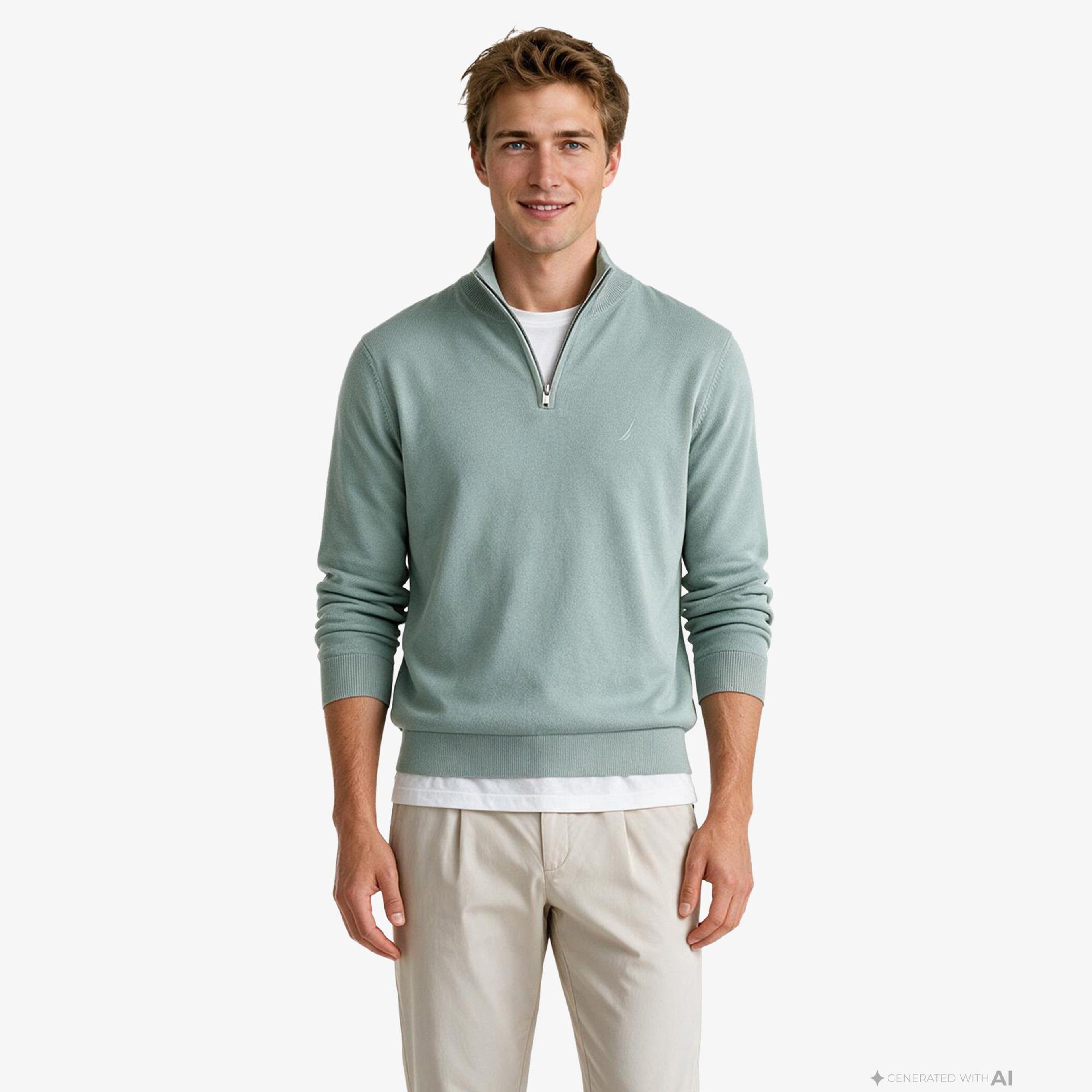 Nautica Erkek Yeşil Regular Fit Triko