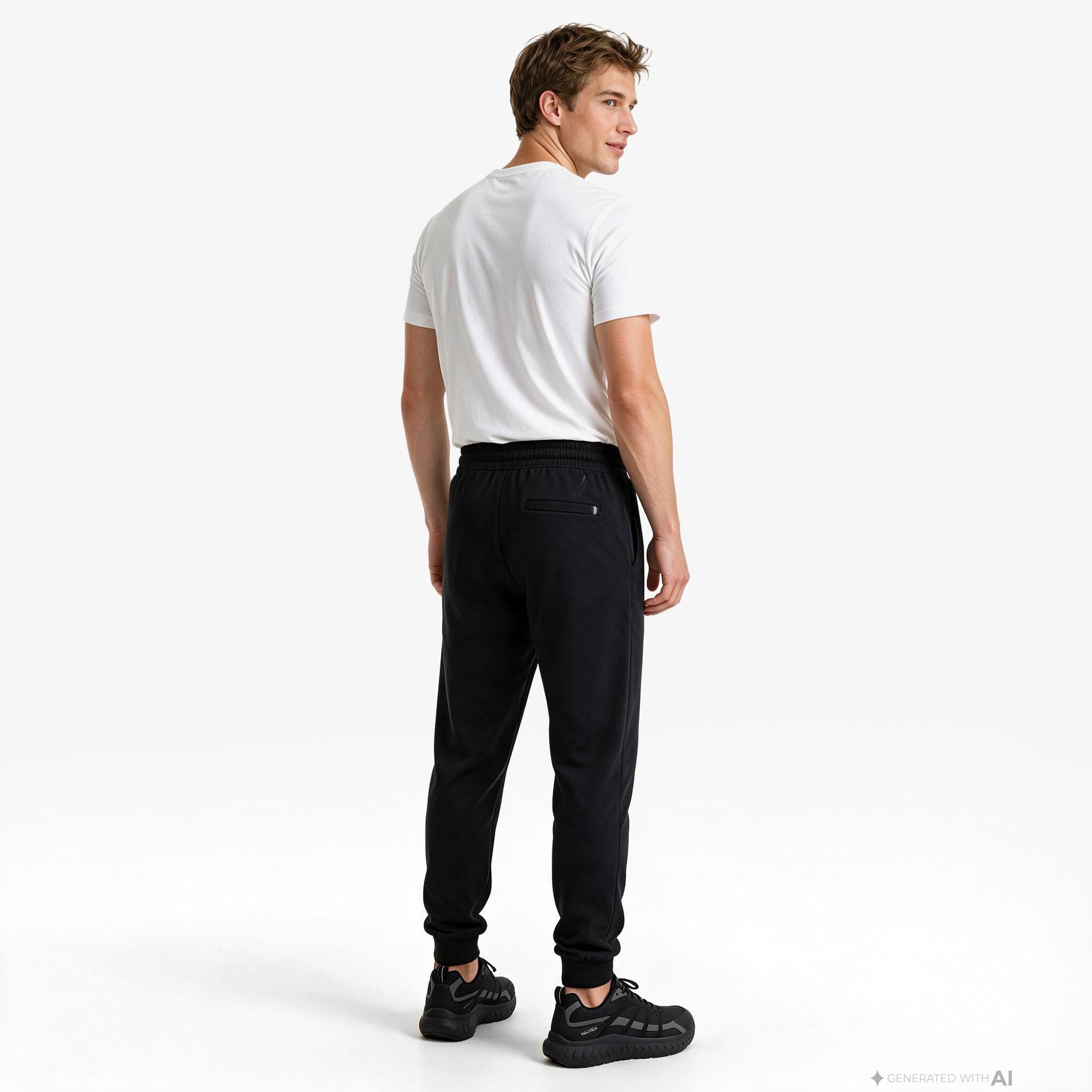 Nautica Erkek Siyah Regular Fit Eşofman Altı