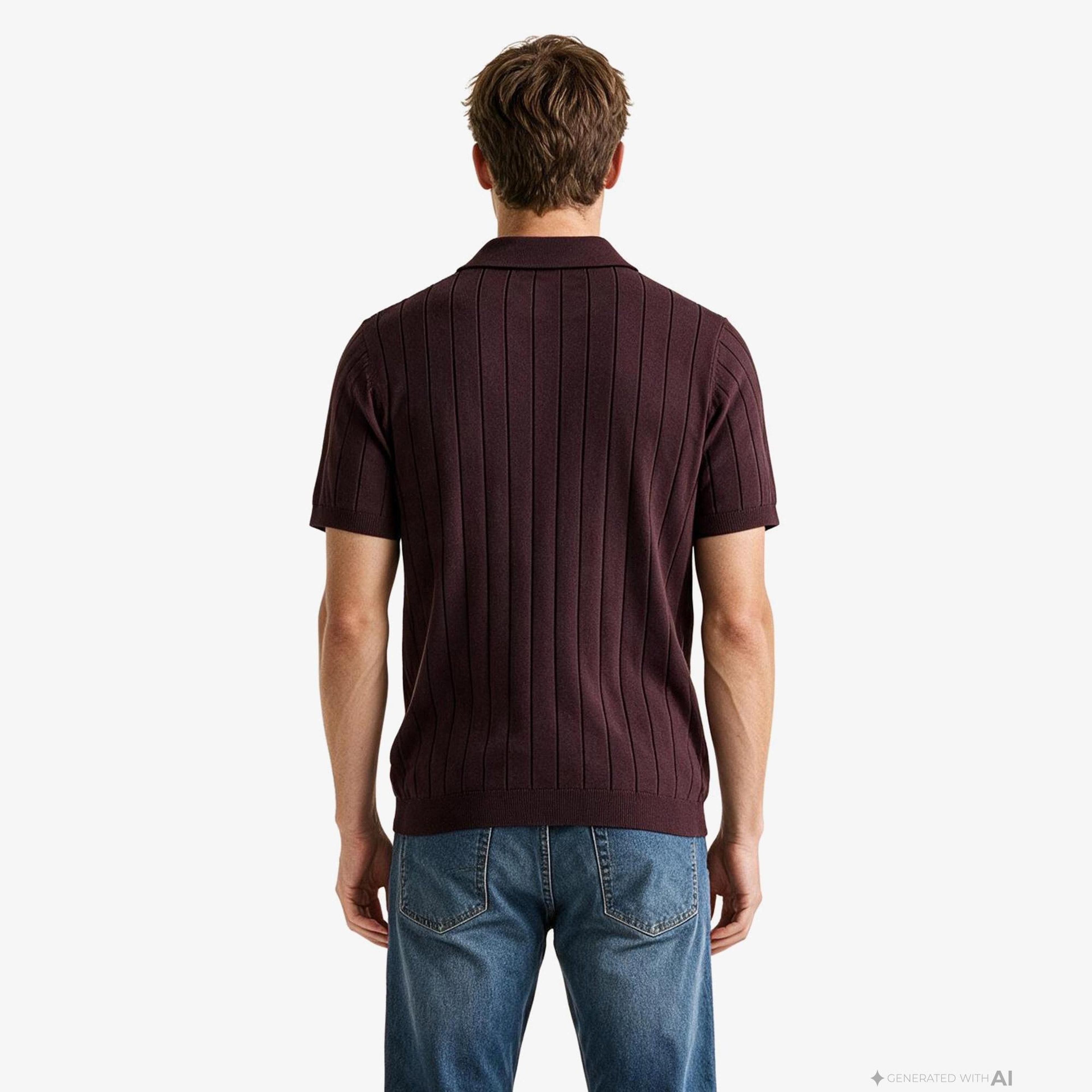 Nautica Erkek Kahverengi Regular Fit Triko