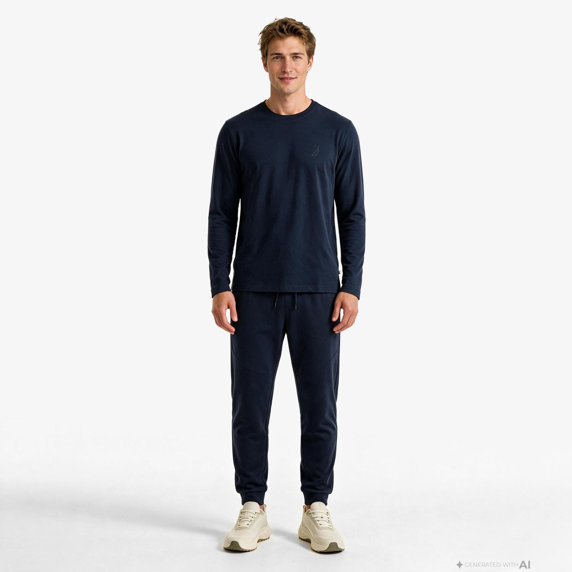 Nautica Erkek Lacivert Regular Fit Uzun Kollu T-Shirt