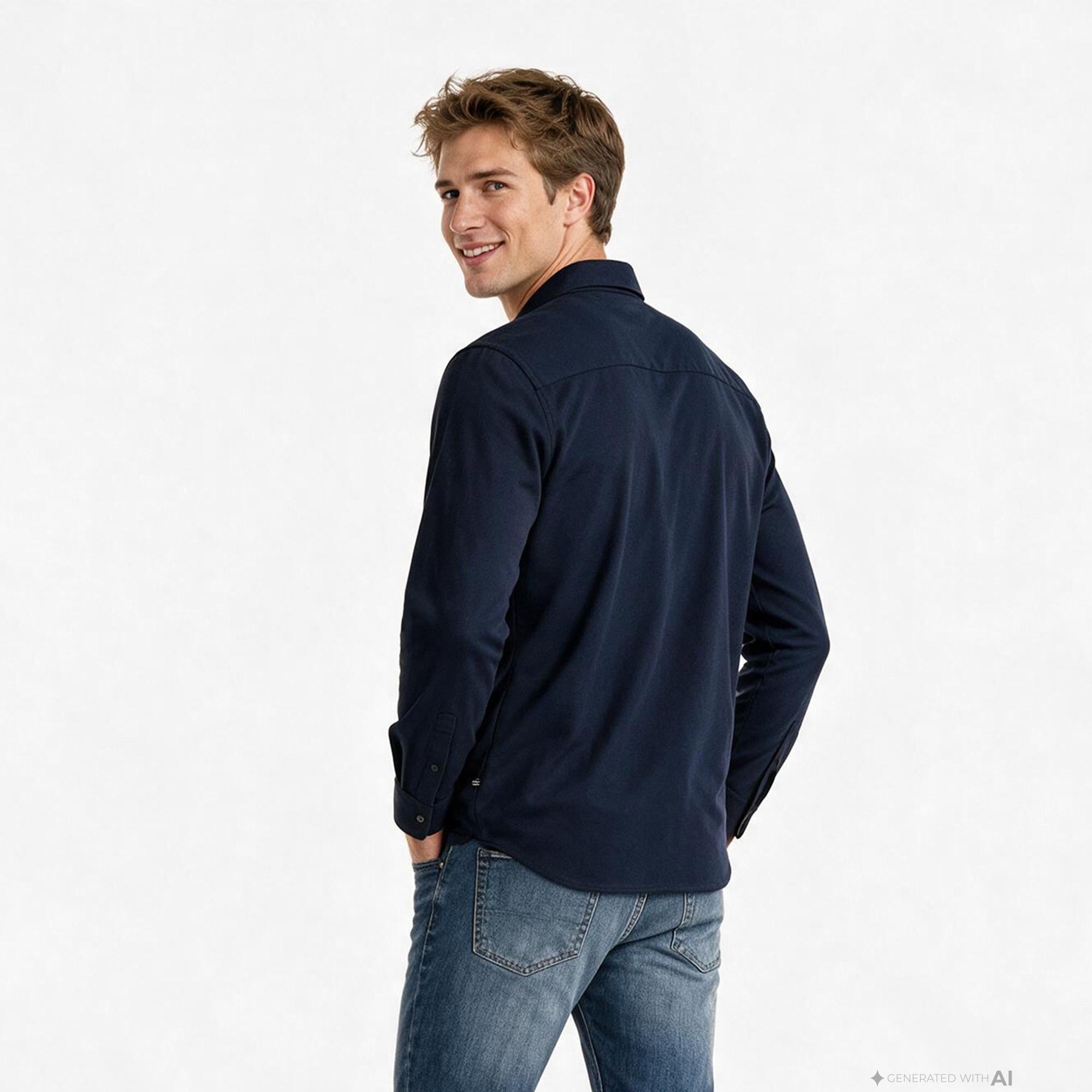 Nautica Erkek Lacivert Regular Fit Gömlek