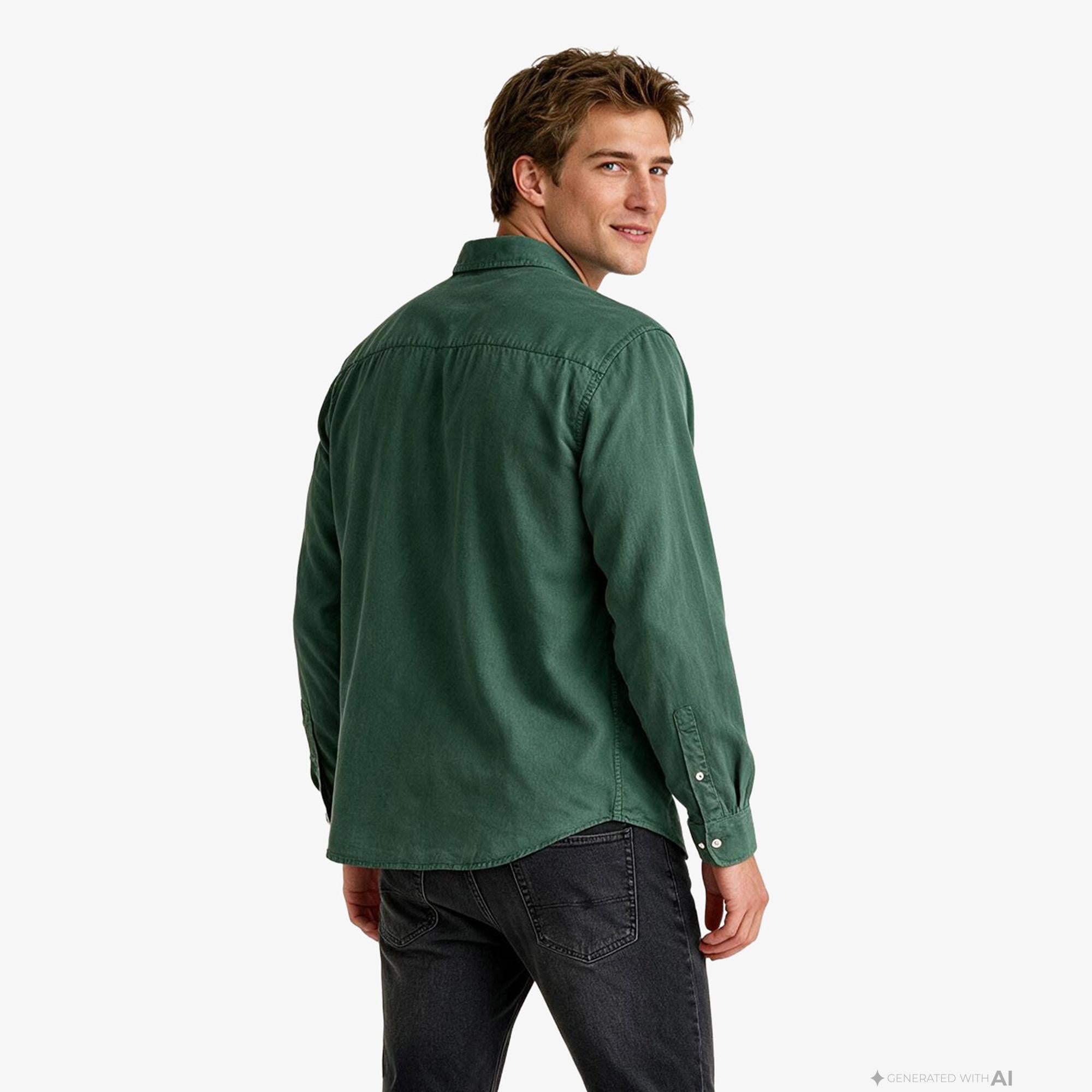 Nautica Erkek Yeşil Regular Fit Gömlek