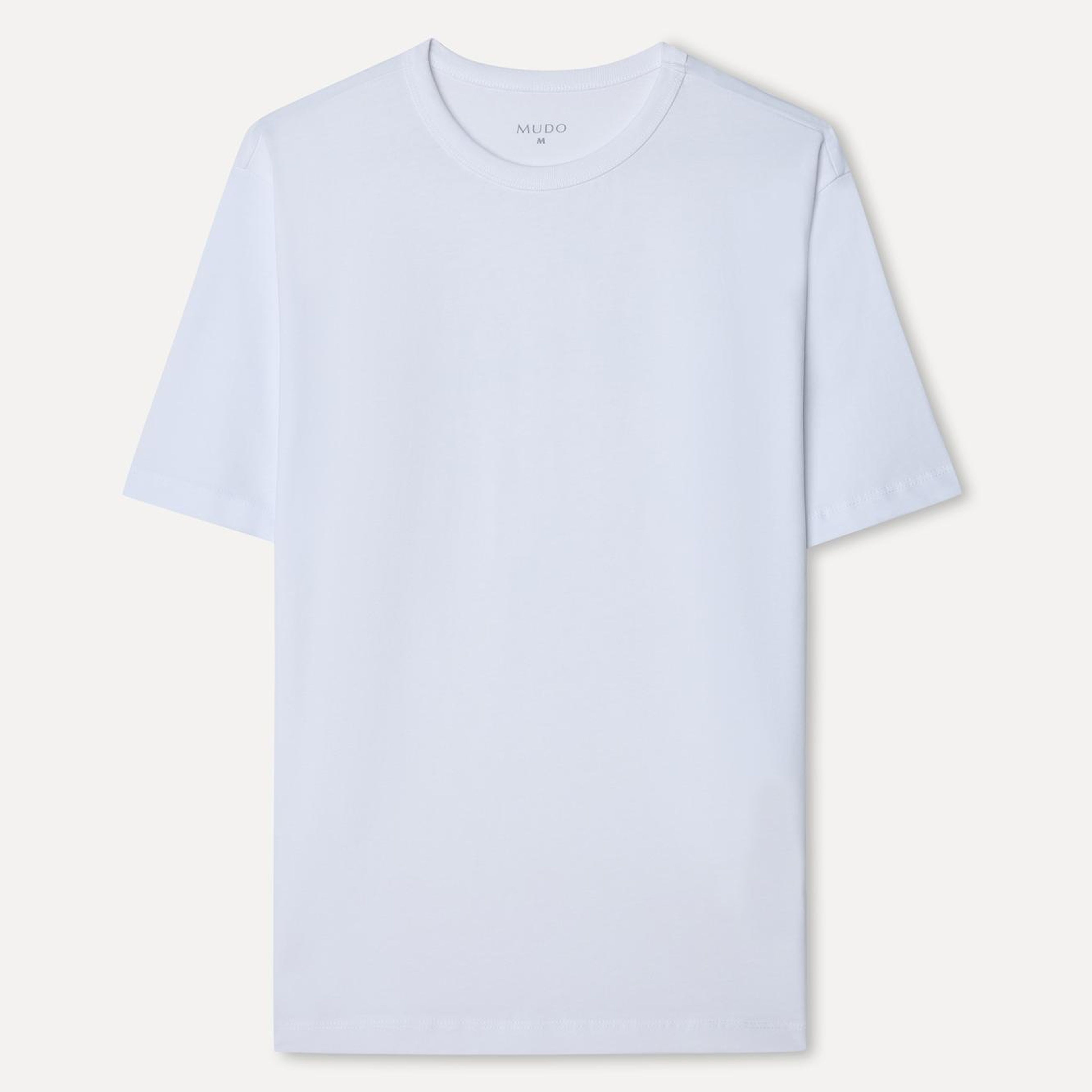 Erkek Beyaz Comfort Fit Bisiklet Yaka T-Shirt