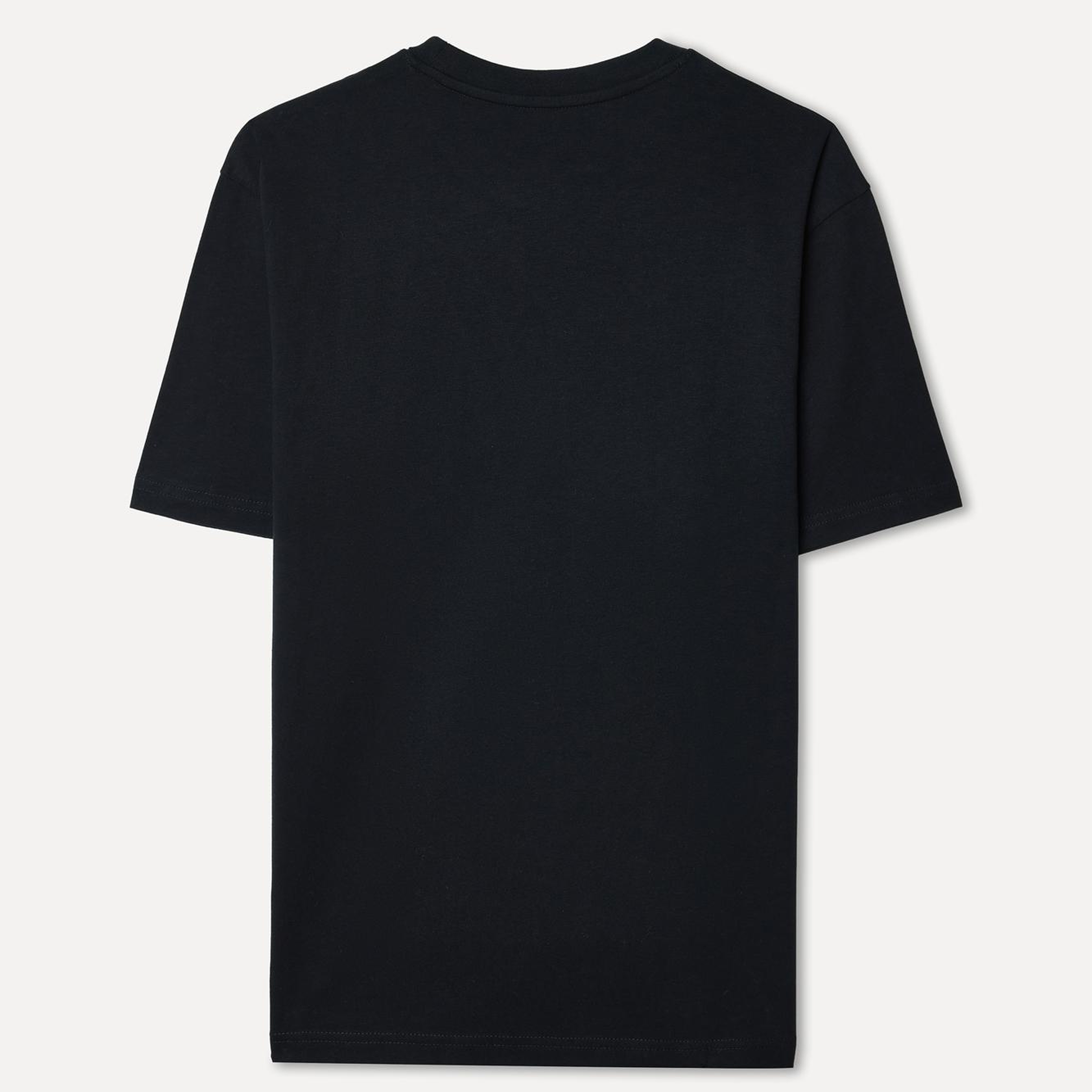 Erkek Siyah Comfort Fit Bisiklet Yaka T-Shirt