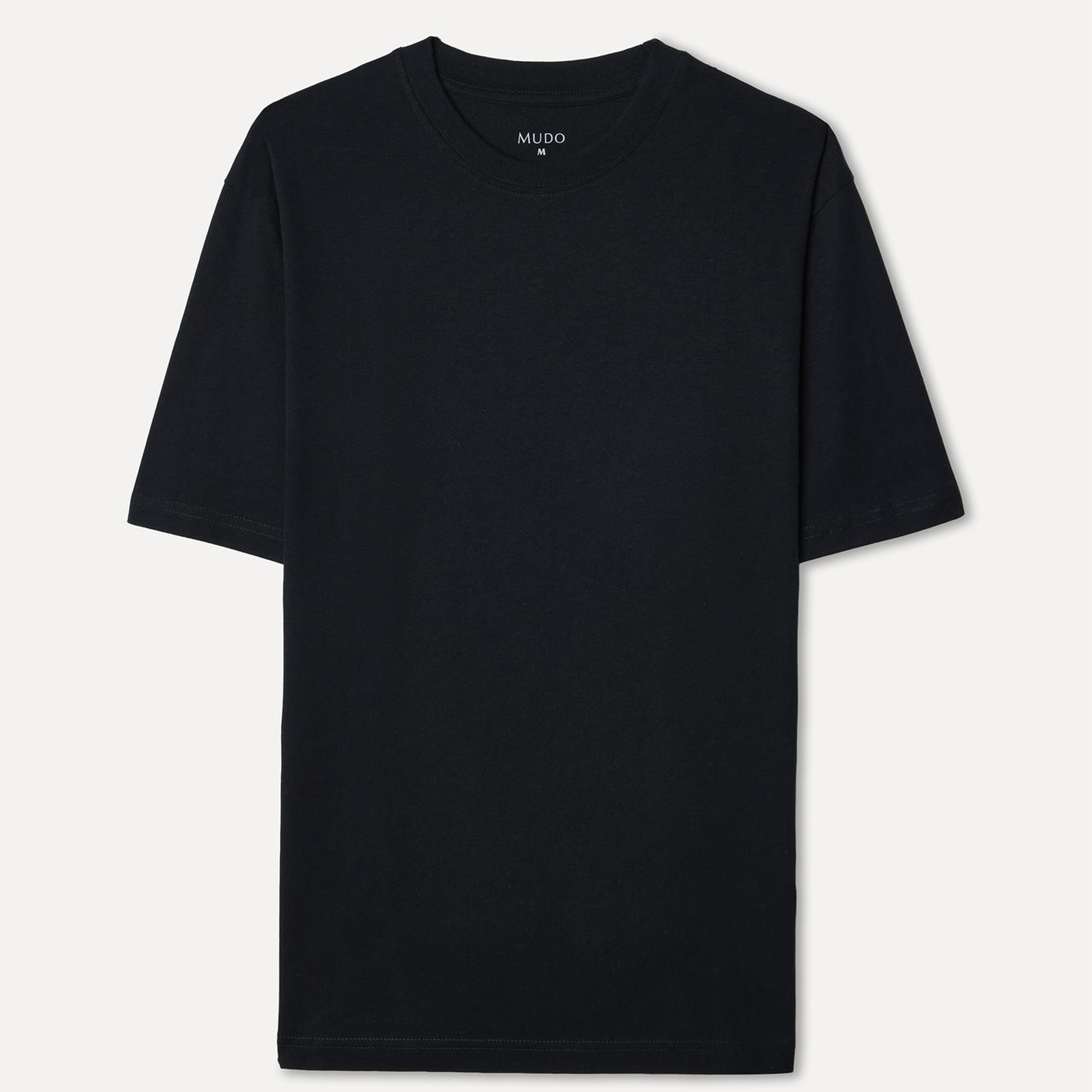 Erkek Siyah Comfort Fit Bisiklet Yaka T-Shirt