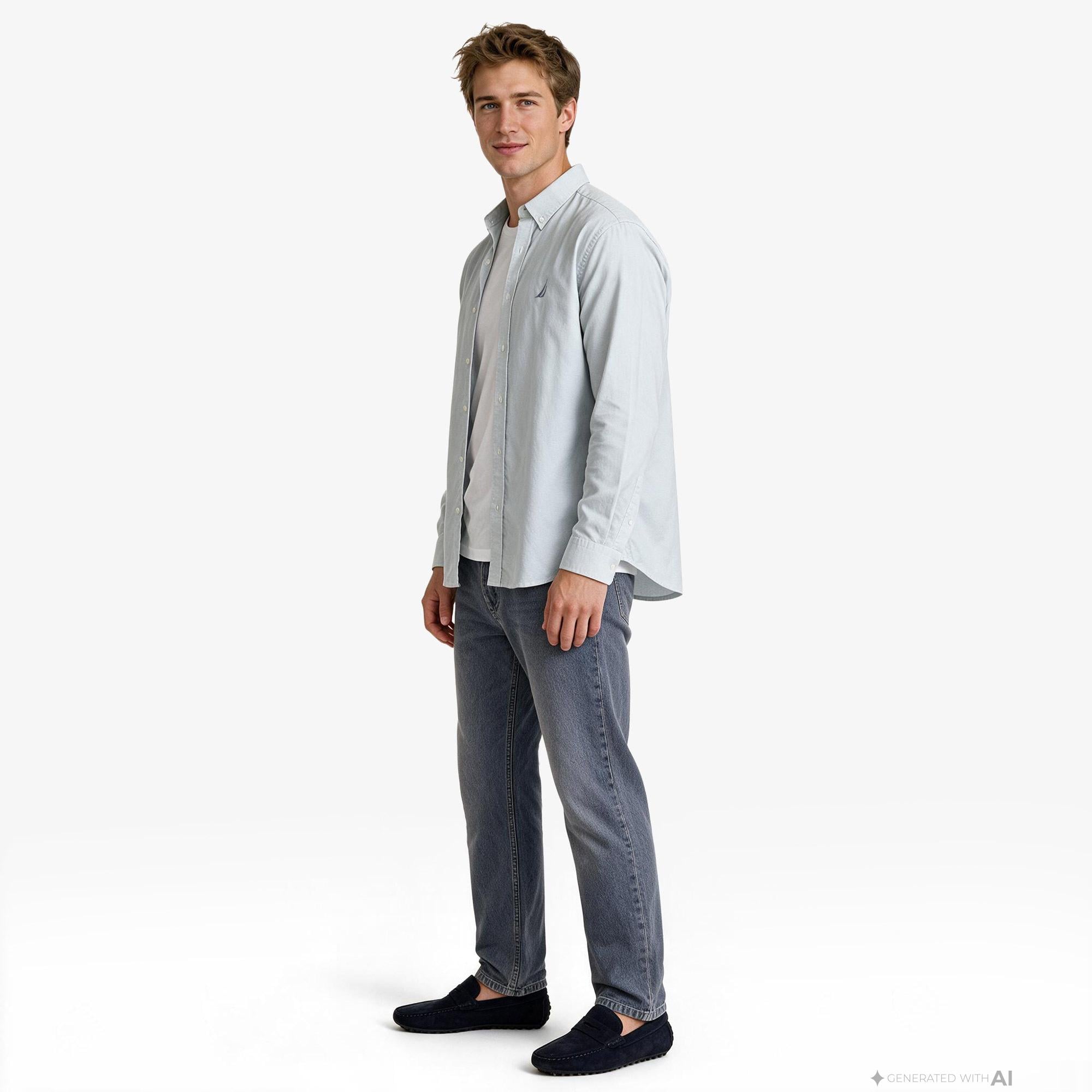 Nautica Erkek Haki Regular Fit Gömlek